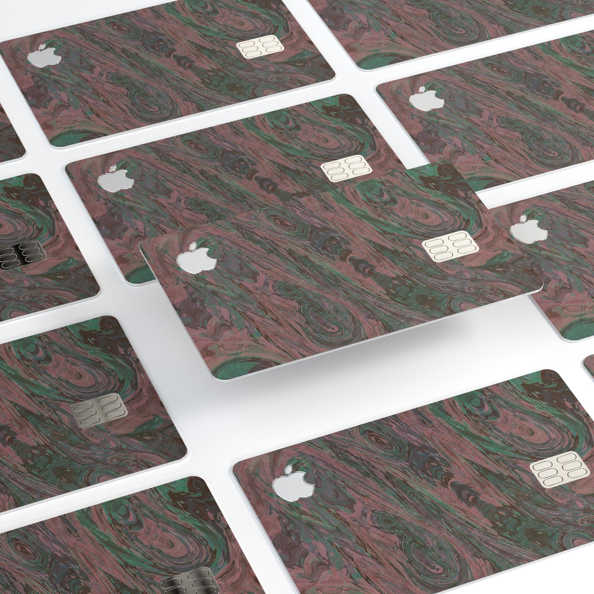 Green Slate Marble Surface V46 decal skin for Apple Card, showcasing premium vinyl design and protective features.