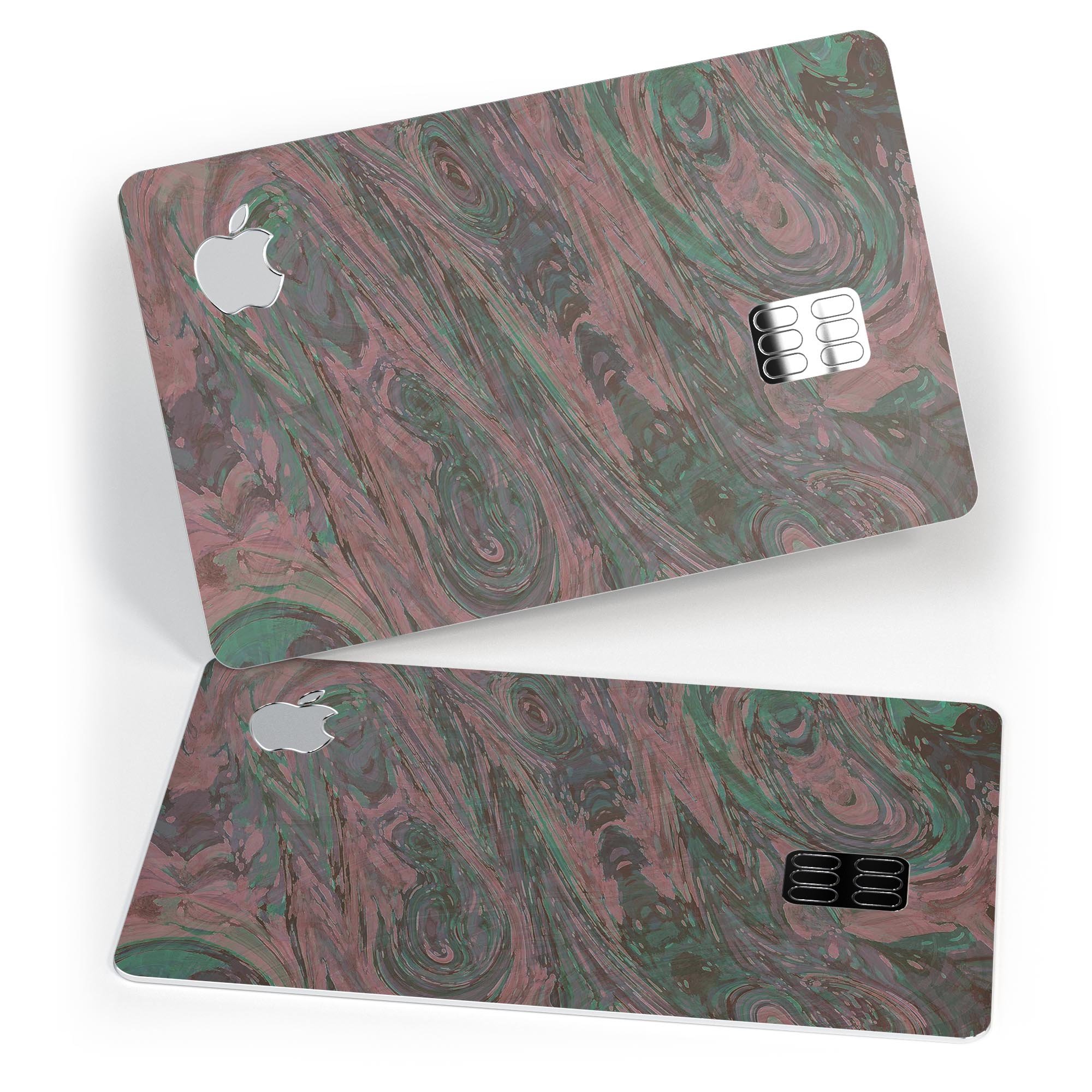 Green Slate Marble Surface V46 decal skin for Apple Card, showcasing premium vinyl design and protective features.