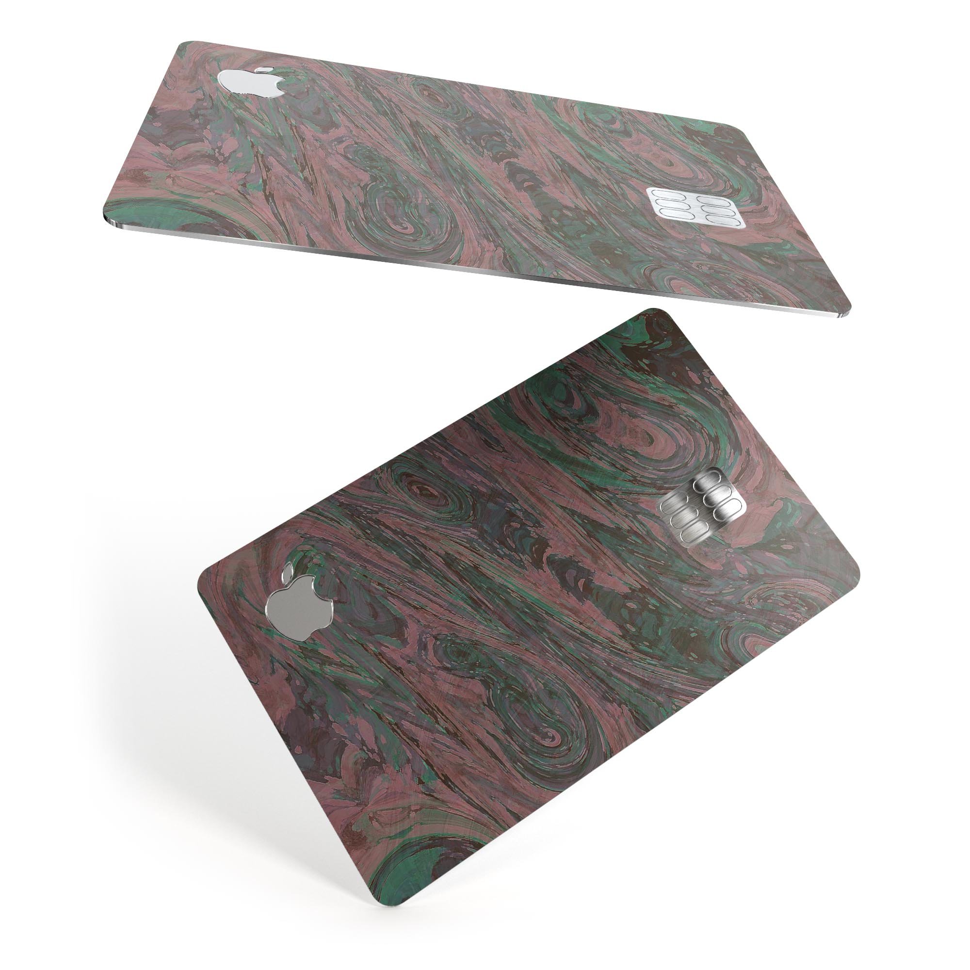 Green Slate Marble Surface V46 decal skin for Apple Card, showcasing premium vinyl design and protective features.