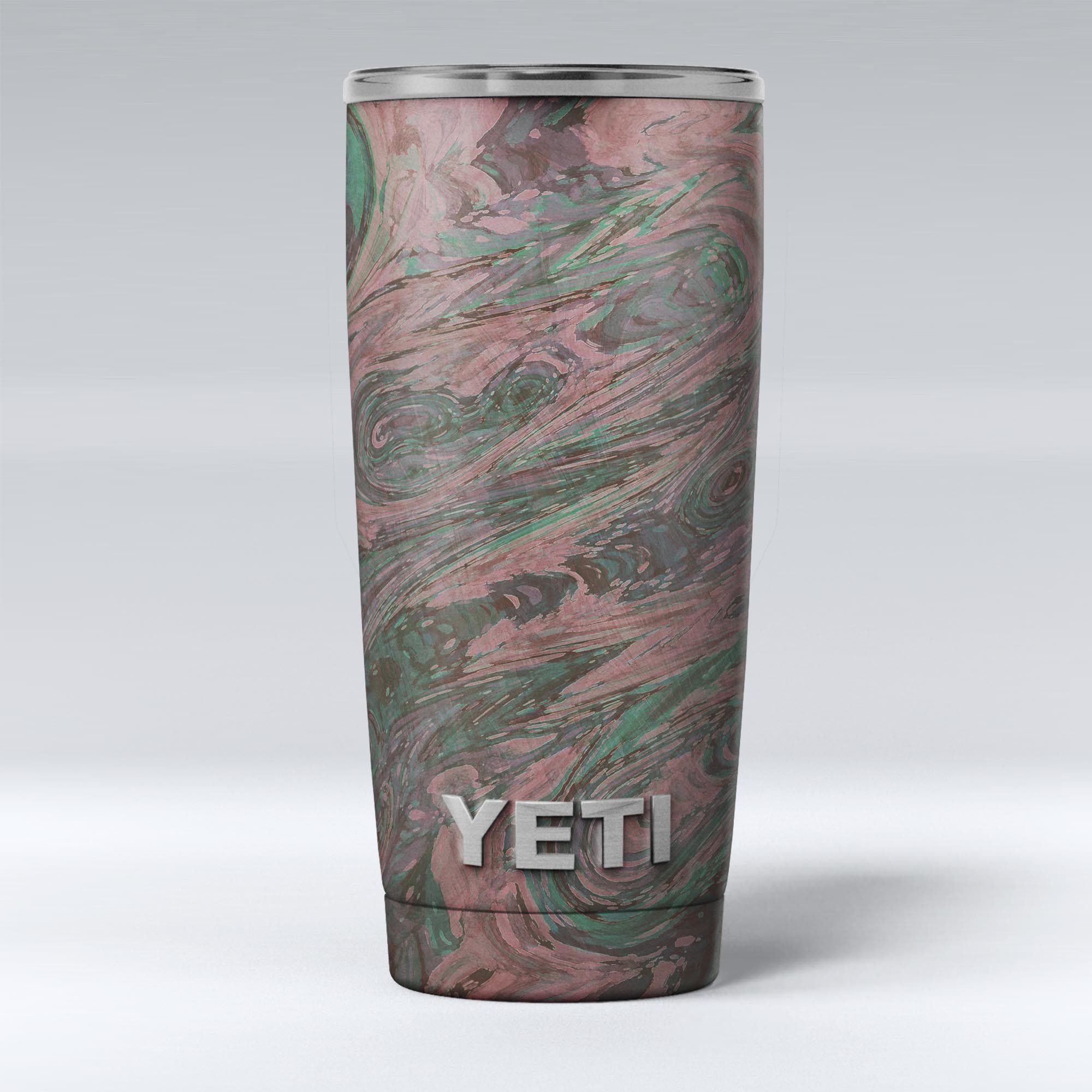 Green Slate Marble Skin Decal Vinyl Wrap Kit for Yeti Cooler, showcasing a stylish and protective design.