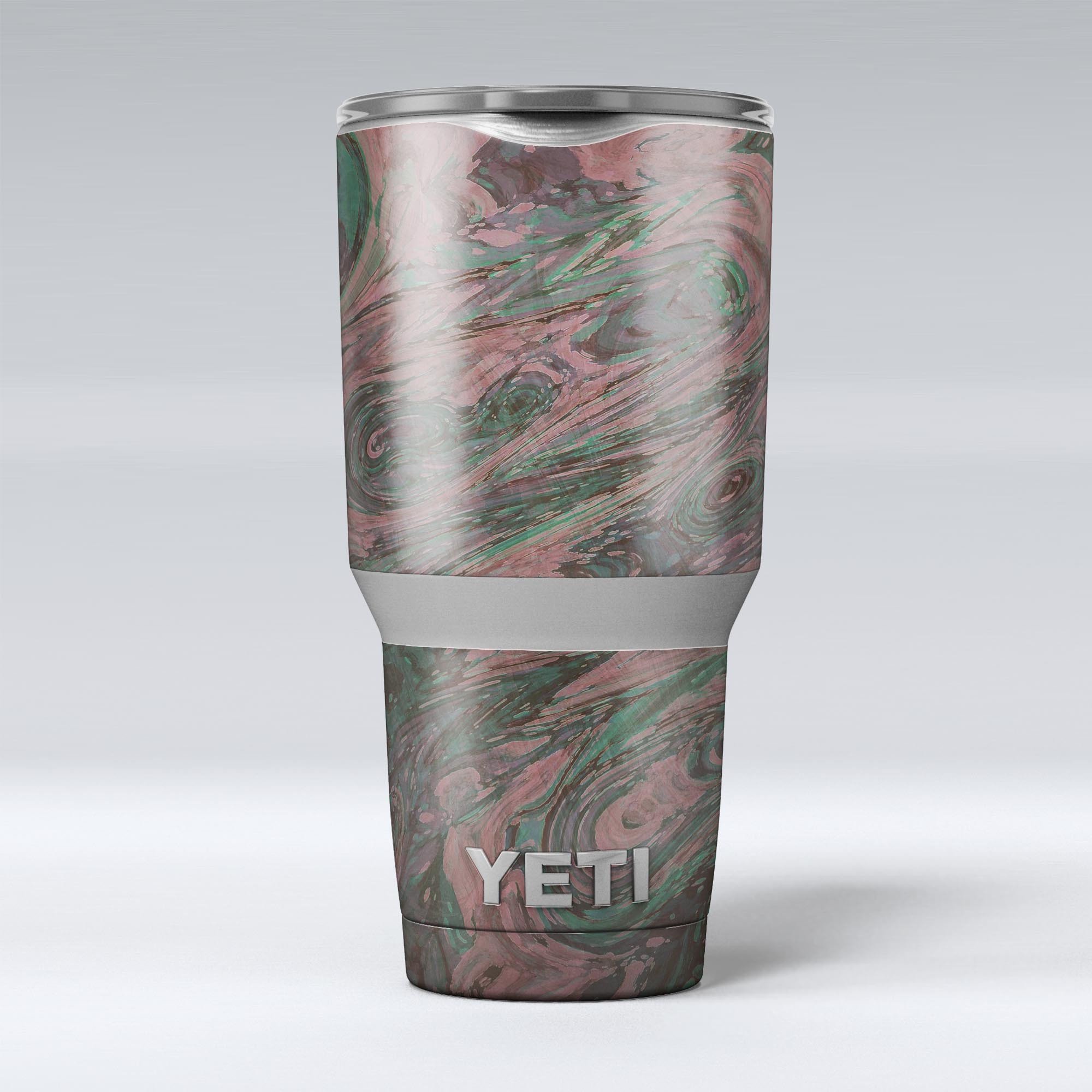 Green Slate Marble Skin Decal Vinyl Wrap Kit for Yeti Cooler, showcasing a stylish and protective design.