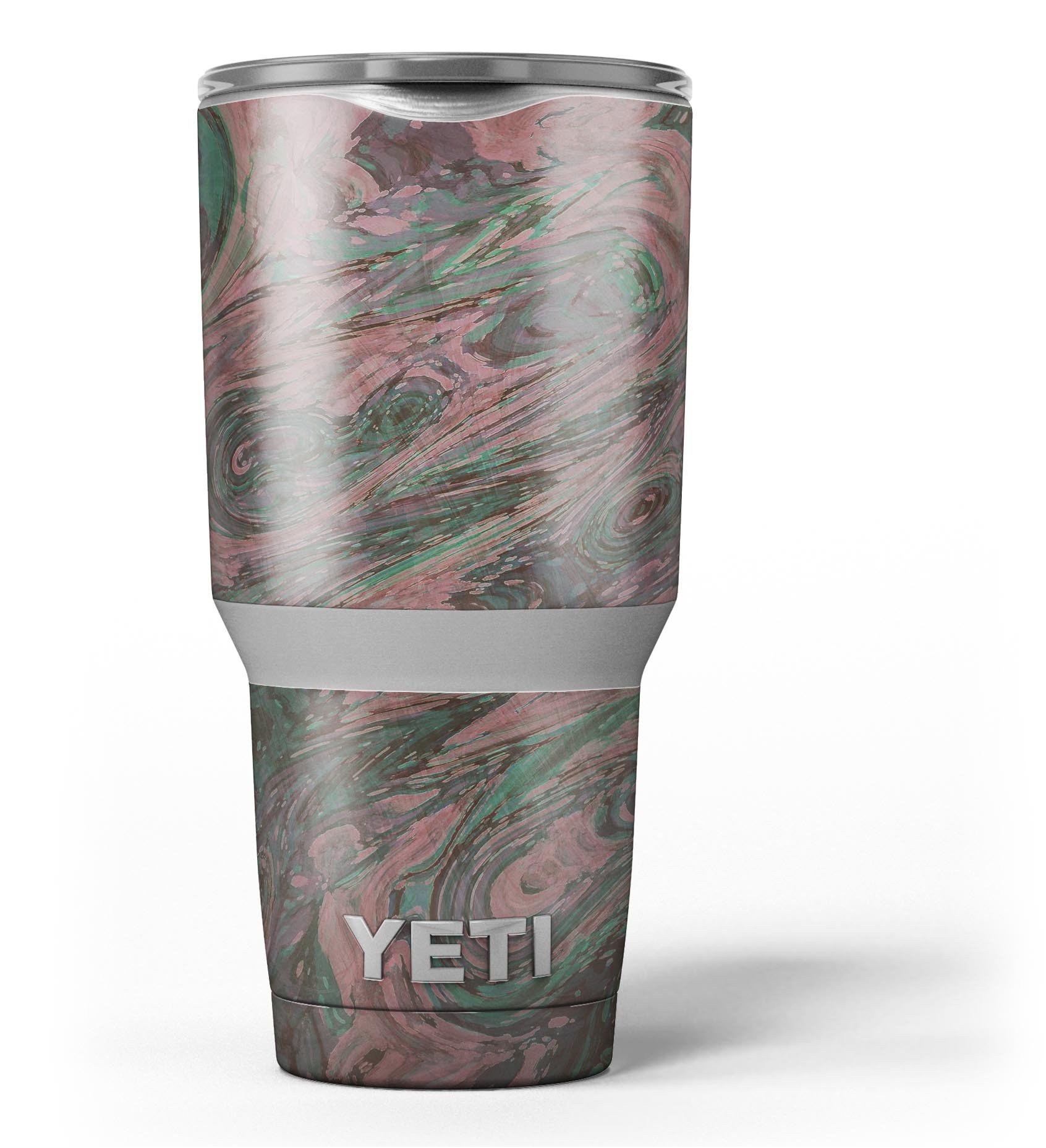 Green Slate Marble Skin Decal Vinyl Wrap Kit for Yeti Cooler, showcasing a stylish and protective design.