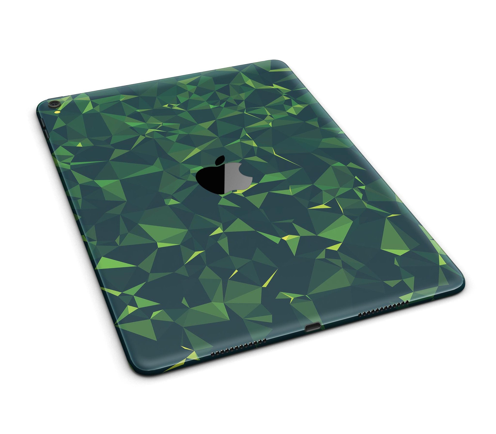 Greenage Geometric V13 Full Body Skin for iPad Pro, showcasing a modern geometric design in glossy finish.