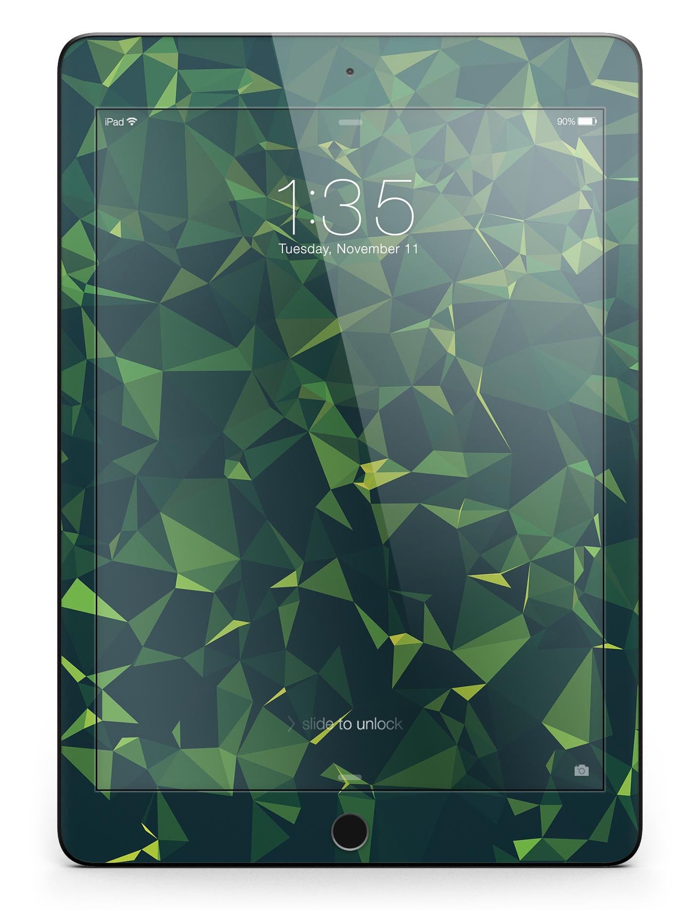 Greenage Geometric V13 Full Body Skin for iPad Pro, showcasing a modern geometric design in glossy finish.