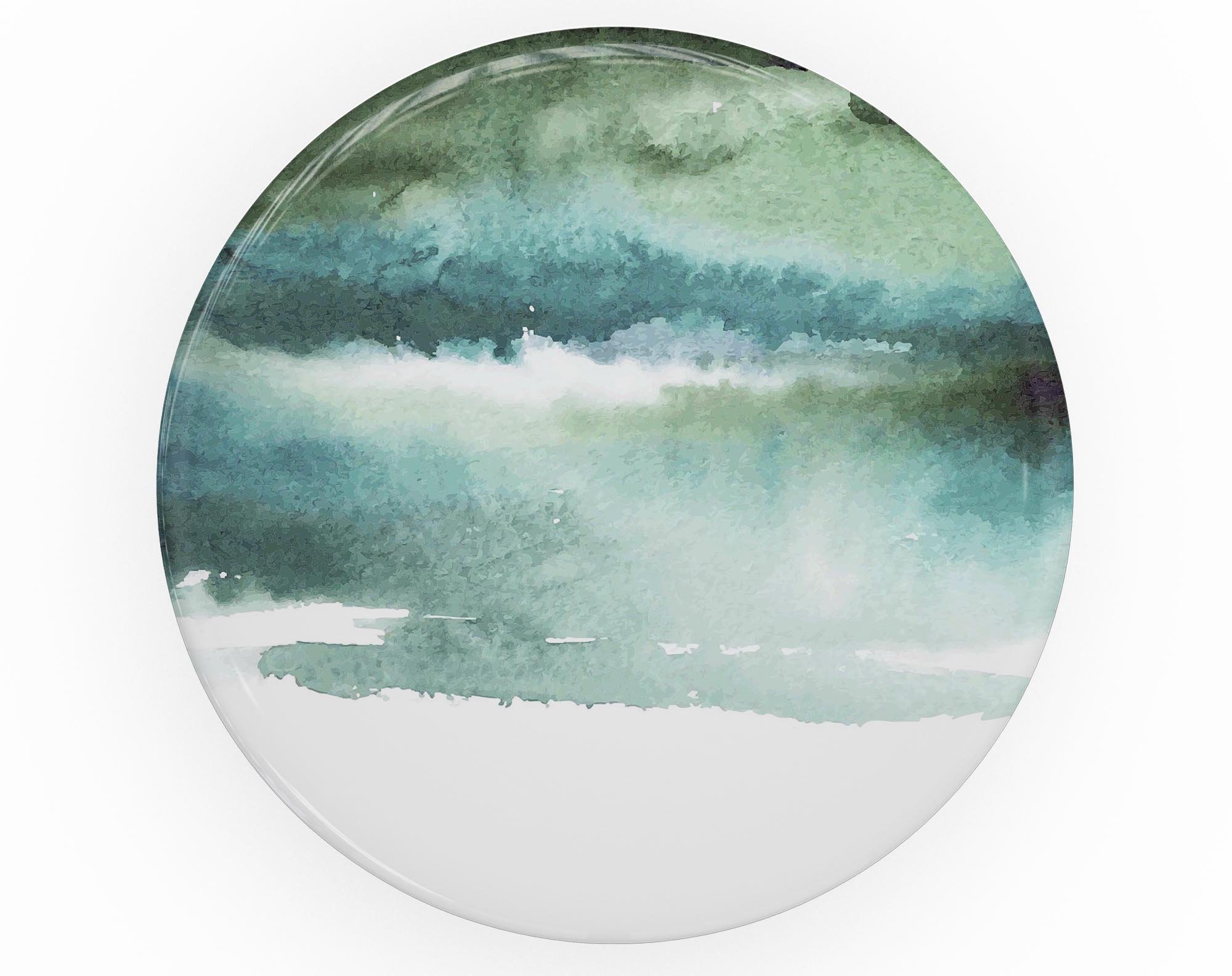 Greenish Watercolor Strokes Skin Kit for PopSockets, featuring vibrant watercolor design on premium vinyl.