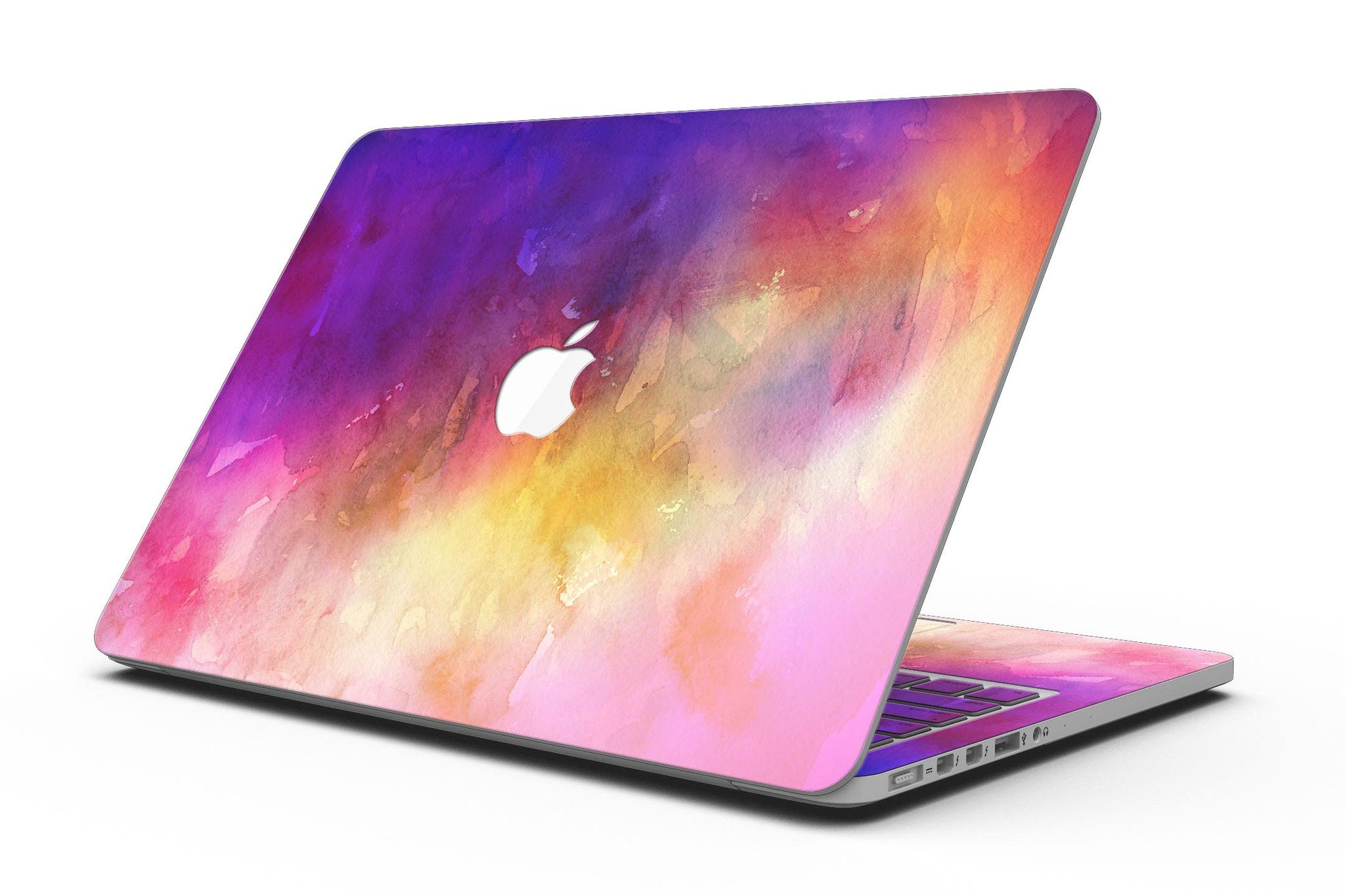 Grunge Absorbed Watercolor Texture skin for MacBook Pro with Retina Display, showcasing vibrant colors and unique design.