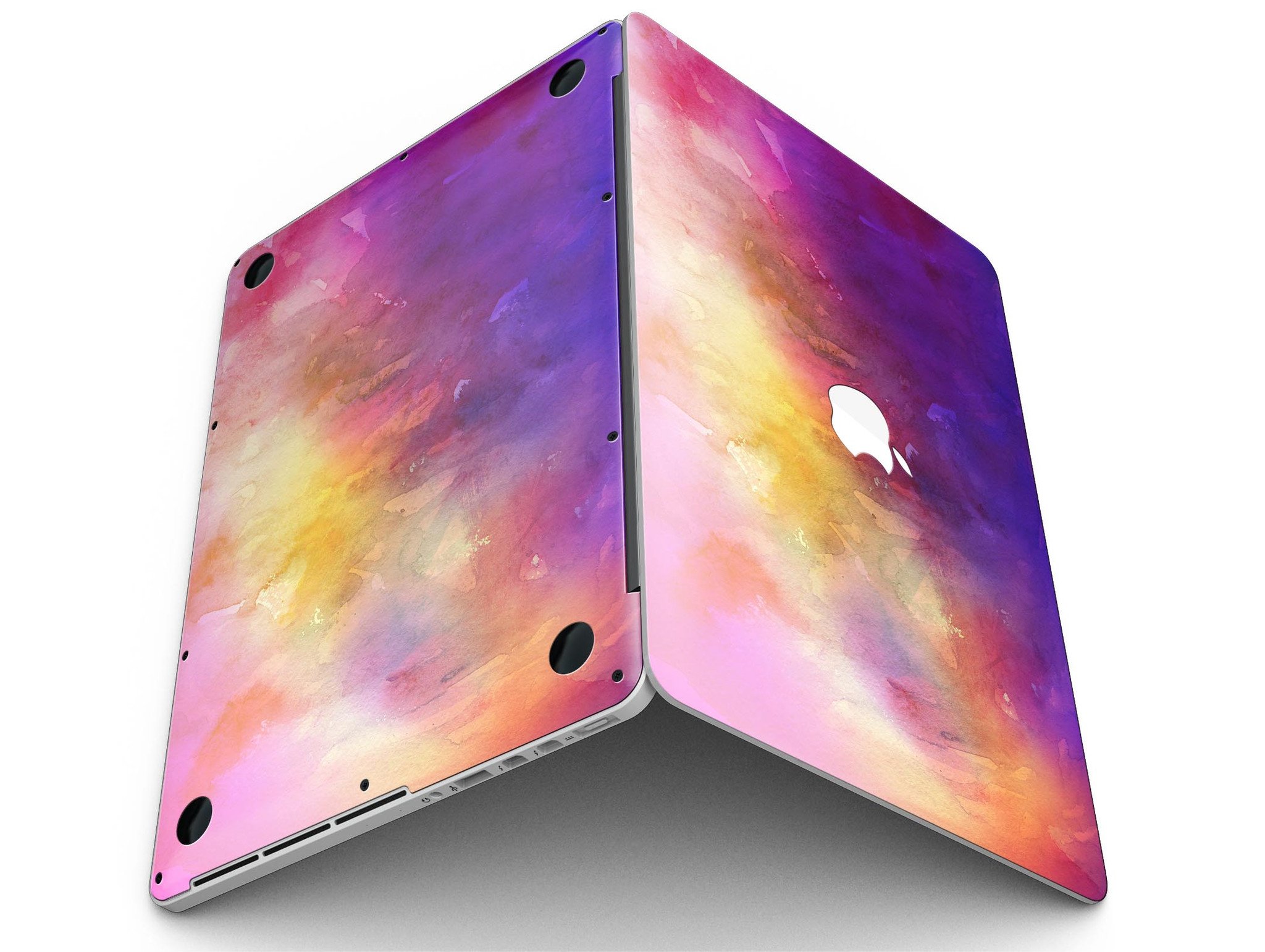 Grunge Absorbed Watercolor Texture skin for MacBook Pro with Retina Display, showcasing vibrant colors and unique design.