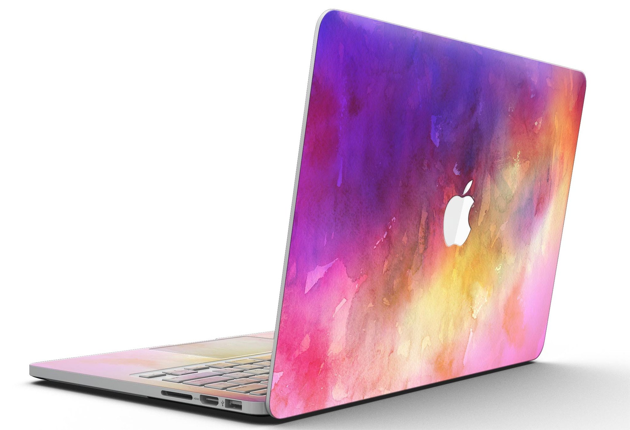 Grunge Absorbed Watercolor Texture skin for MacBook Pro with Retina Display, showcasing vibrant colors and unique design.