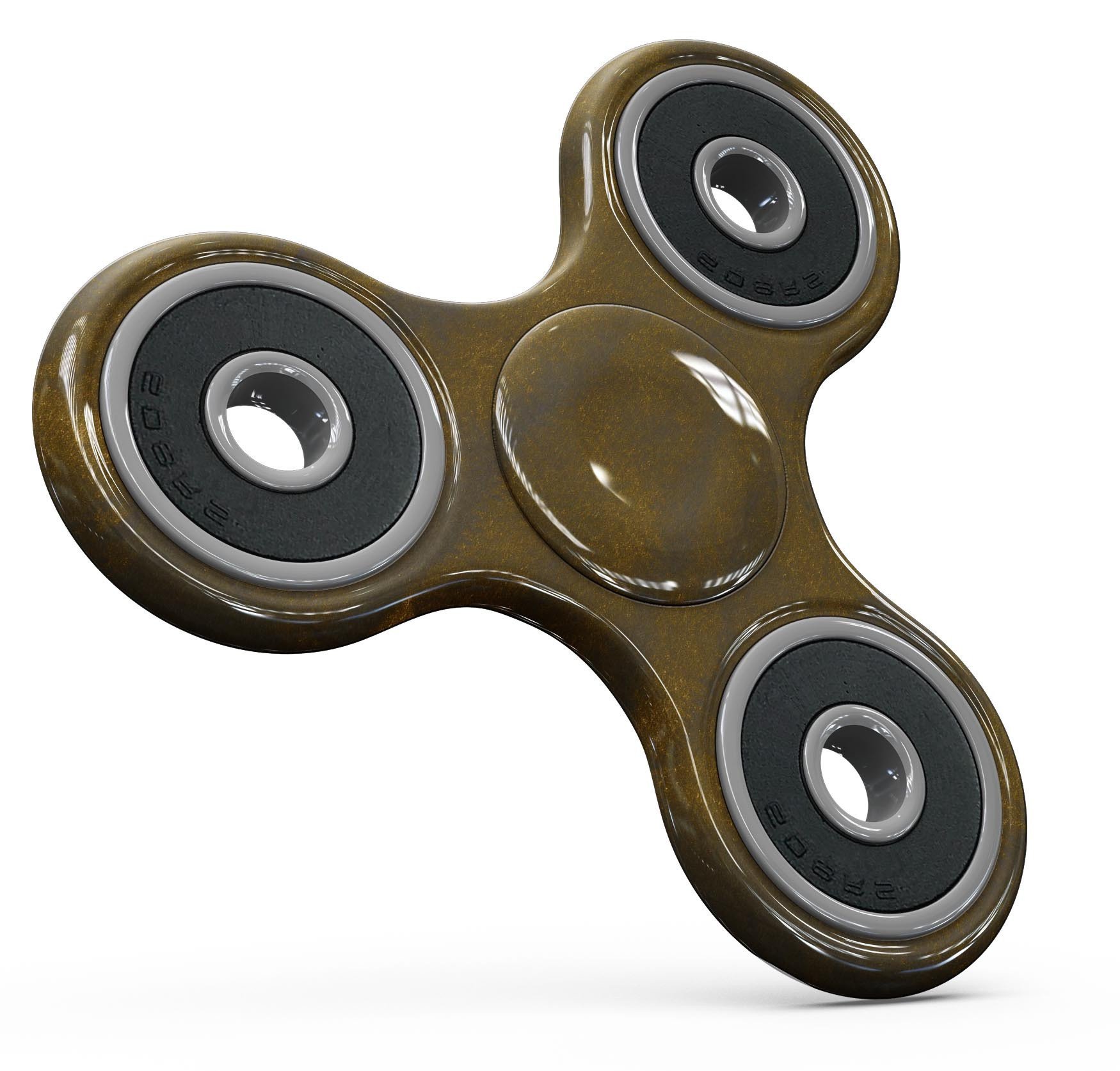 Grunge Dark Golden Stripes Full-Body Fidget Spinner Skin-Kit showcasing a stylish design with dark and golden stripes.