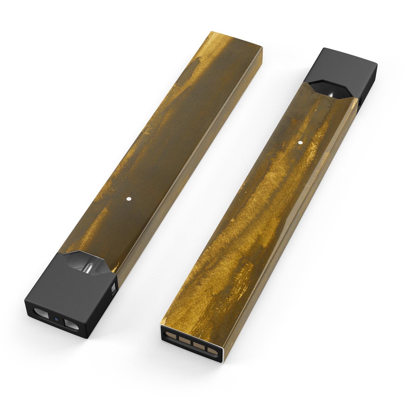 Grunge Gold and Brown Stripes skin-wrap for JUUL vaping device, showcasing a stylish design with premium quality finish.