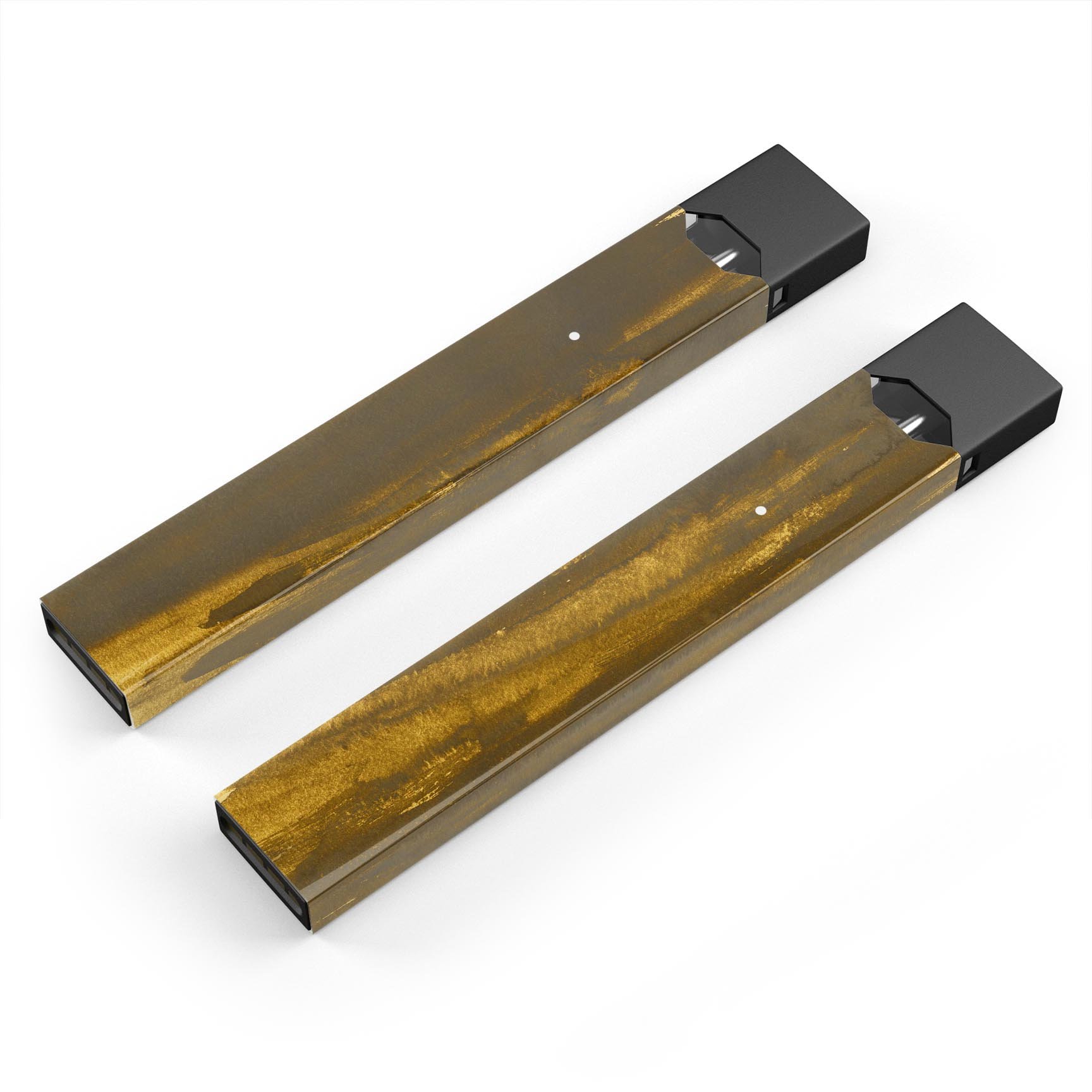 Grunge Gold and Brown Stripes skin-wrap for JUUL vaping device, showcasing a stylish design with premium quality finish.