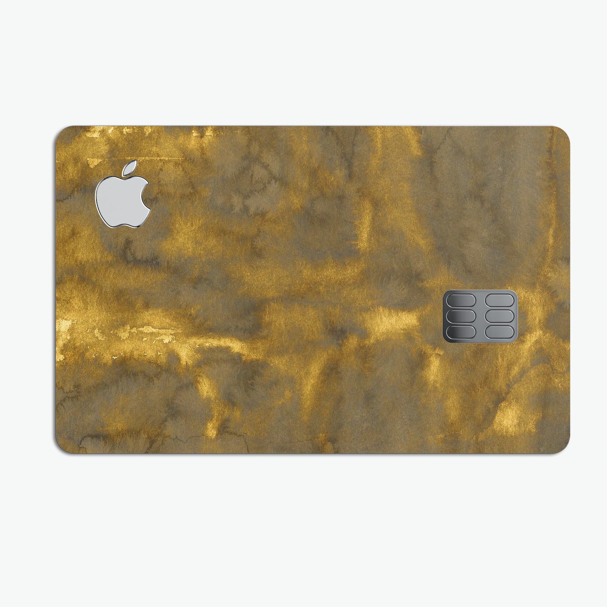 Grunge Golden Caverns decal skin-kit for Apple Card, showcasing a stylish design and premium vinyl material.