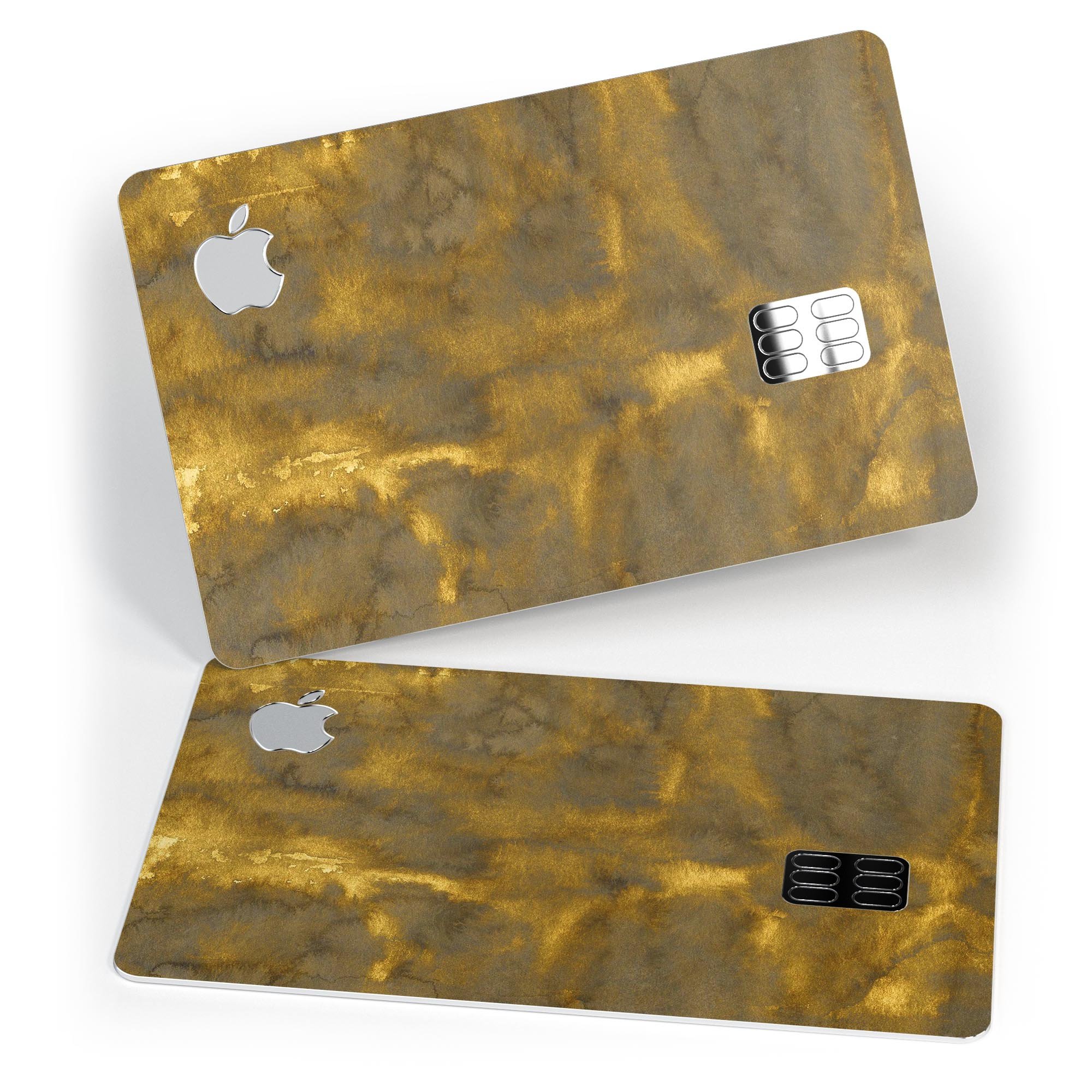 Grunge Golden Caverns decal skin-kit for Apple Card, showcasing a stylish design and premium vinyl material.