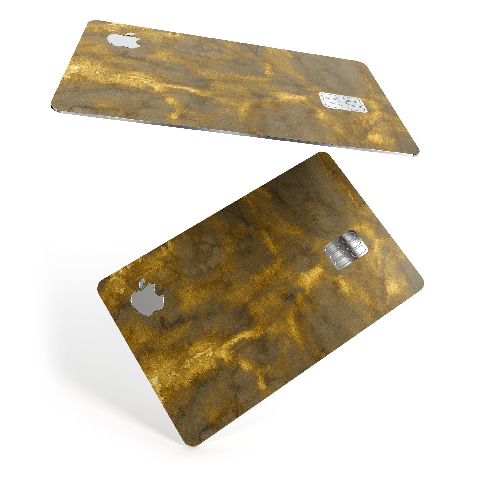 Grunge Golden Caverns decal skin-kit for Apple Card, showcasing a stylish design and premium vinyl material.