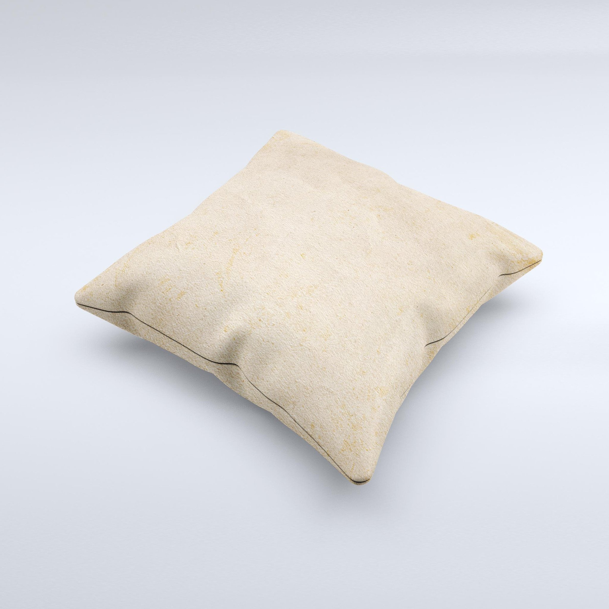 Grunge Tan Surface Ink-Fuzed Decorative Throw Pillow showcasing a unique handcrafted design with high thread count fabric.