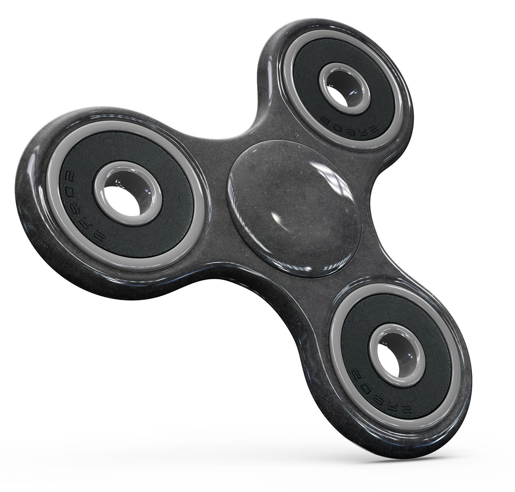 Grungy Black and Gray Surface Full-Body Skin-Kit for fidget spinner, showcasing a stylish design and premium vinyl material.