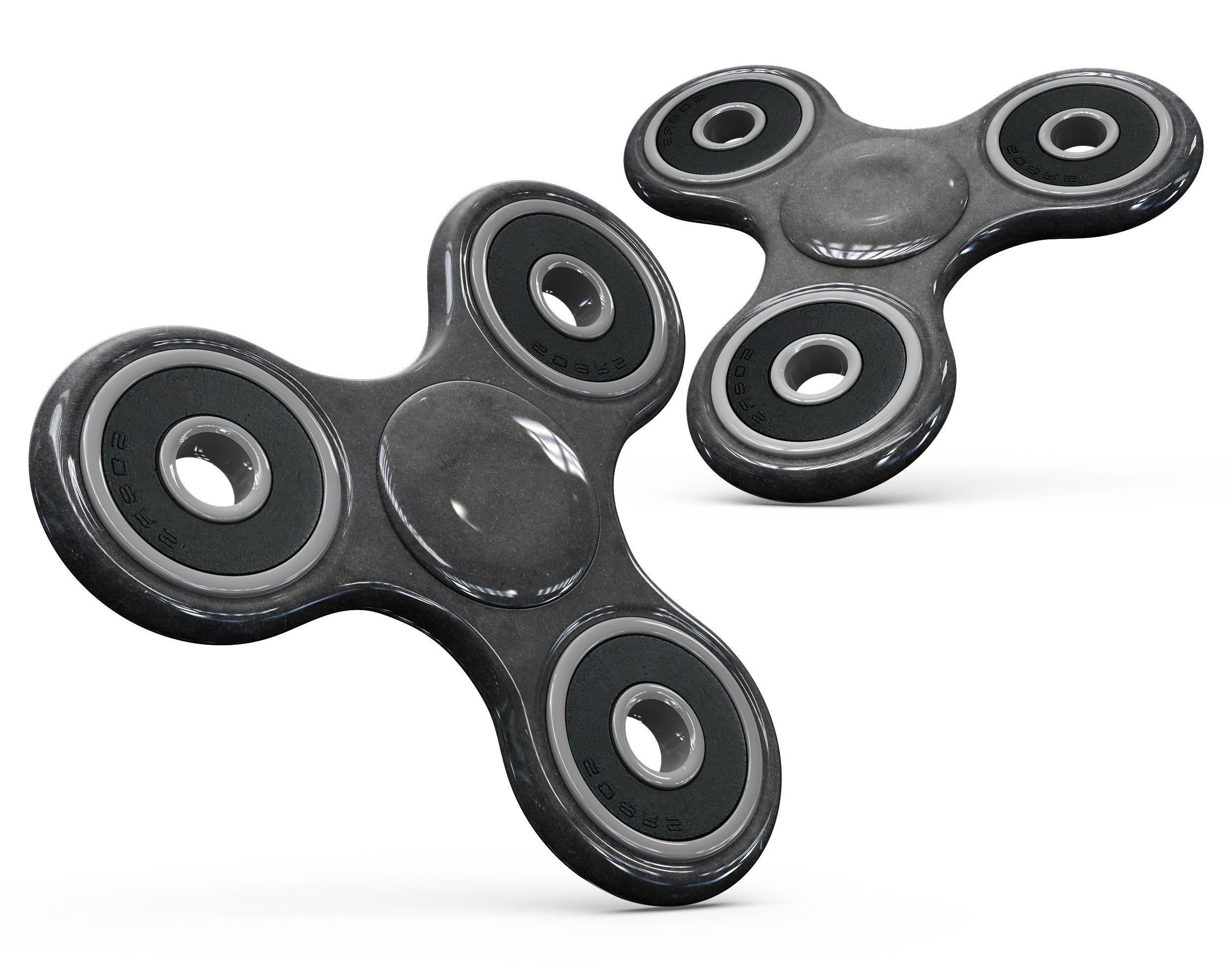 Grungy Black and Gray Surface Full-Body Skin-Kit for fidget spinner, showcasing a stylish design and premium vinyl material.