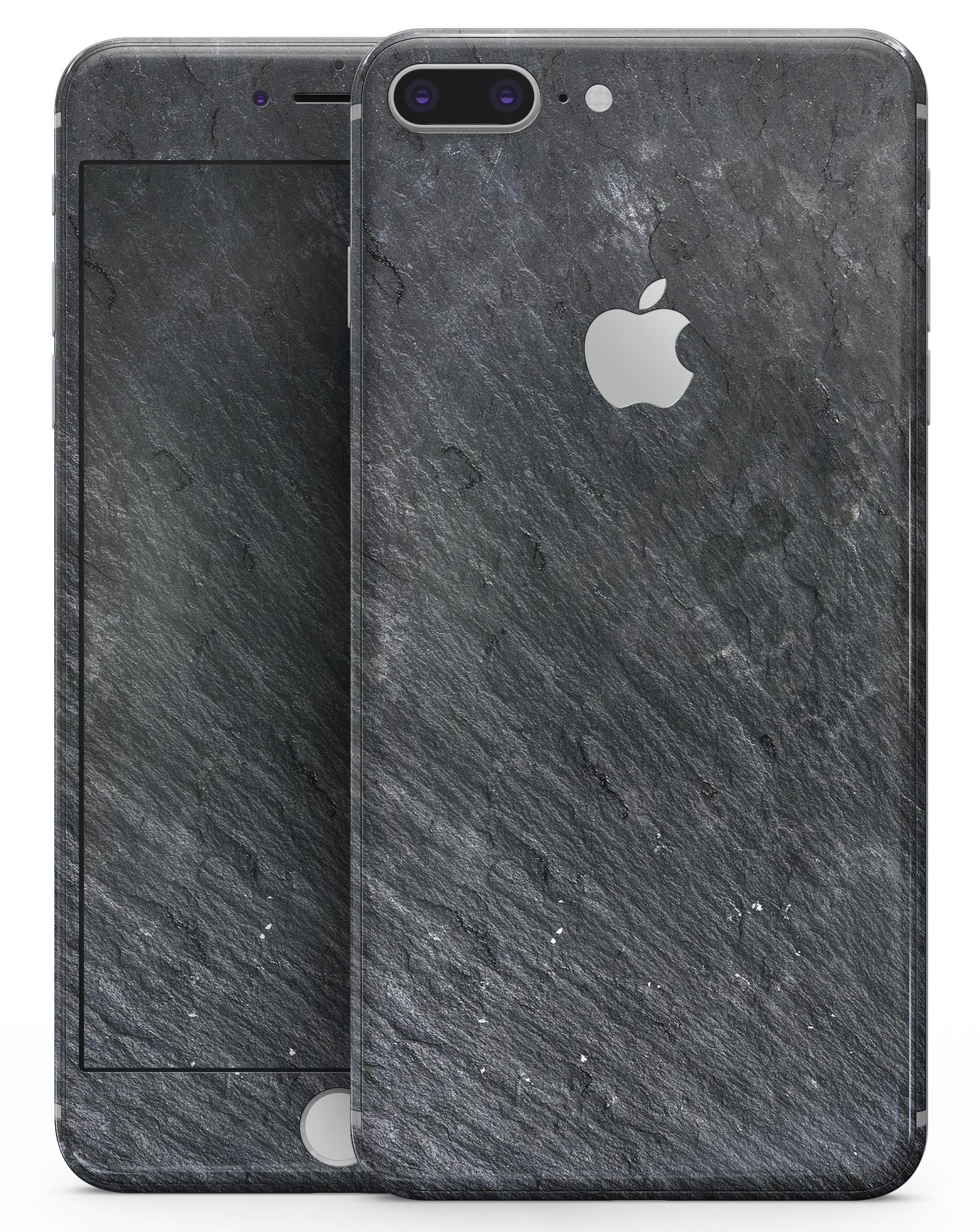 Grungy Black Cliffeside skin for iPhone 8 and 8 Plus, showcasing a stylish design with a textured black finish.