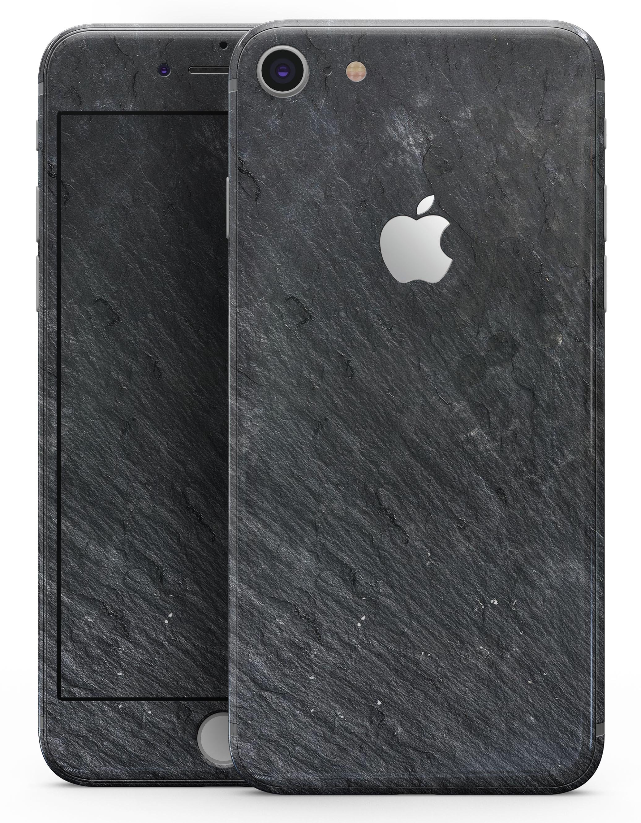 Grungy Black Cliffeside skin for iPhone 8 and 8 Plus, showcasing a stylish design with a textured black finish.