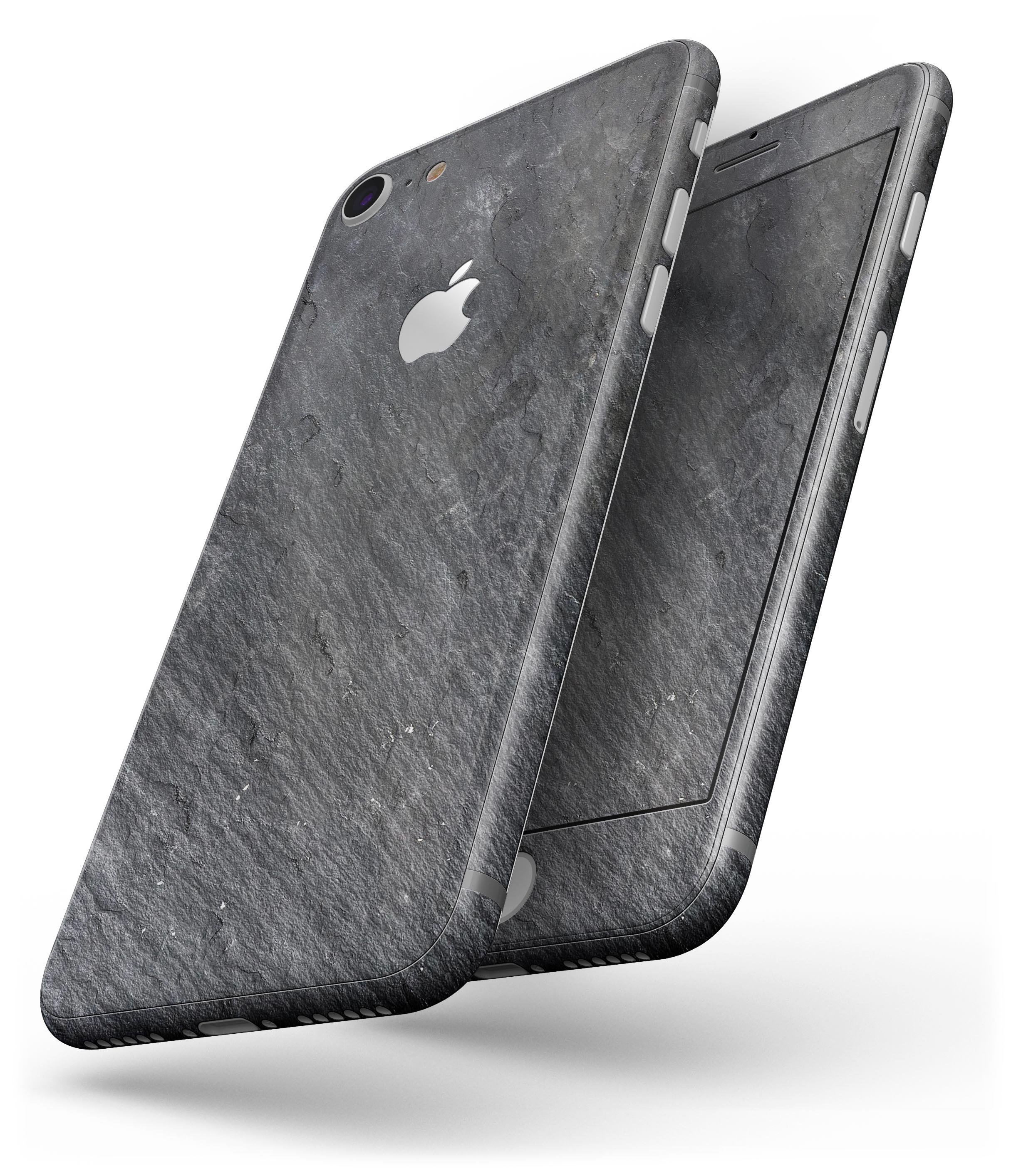 Grungy Black Cliffeside skin for iPhone 8 and 8 Plus, showcasing a stylish design with a textured black finish.