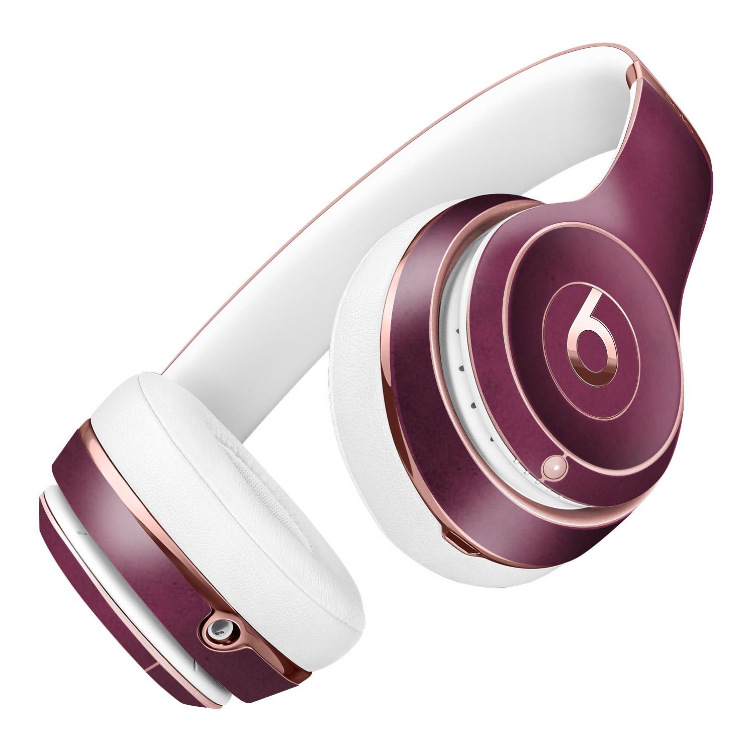 Grungy Burgundy skin kit for Beats by Dre Solo 3 Wireless Headphones, showcasing a stylish design and premium vinyl material.