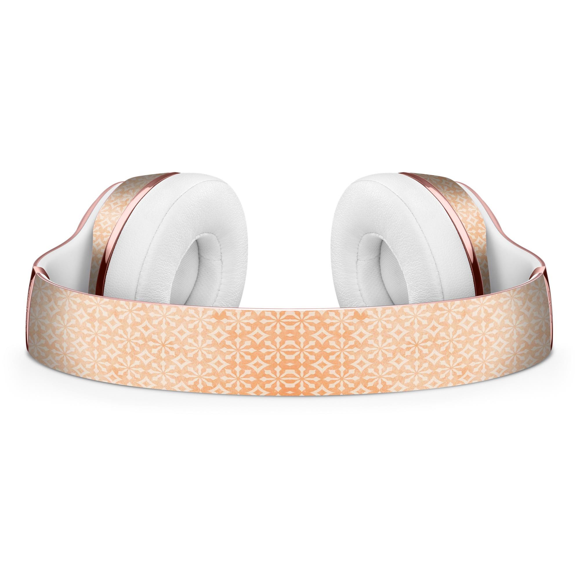 Grungy Coral Micro Snowflake Pattern Skin Kit for Beats by Dre Solo 3 Wireless Headphones, showcasing vibrant colors and unique design.