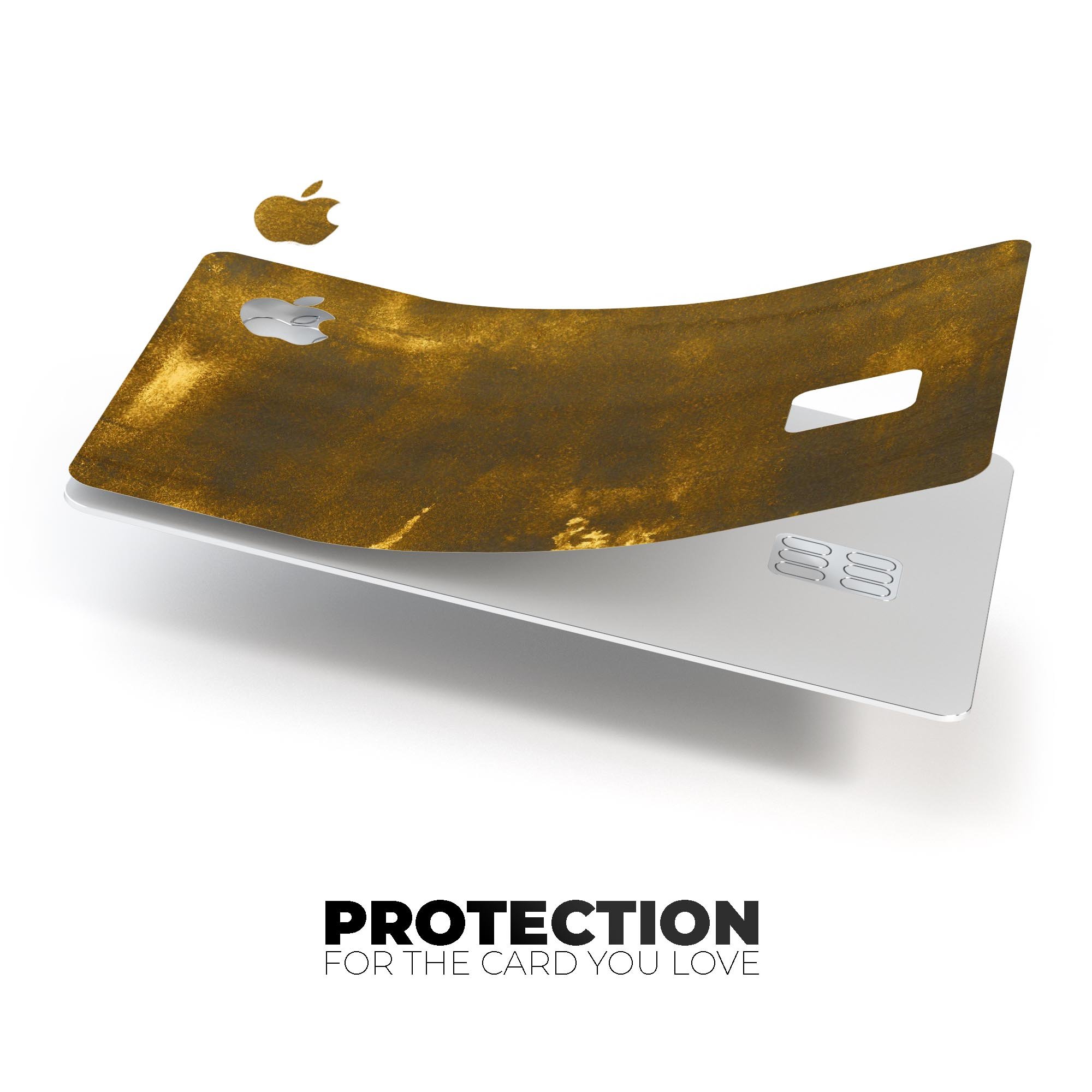 Grungy Golden Smoke decal skin for Apple Card, showcasing its unique design and premium quality.