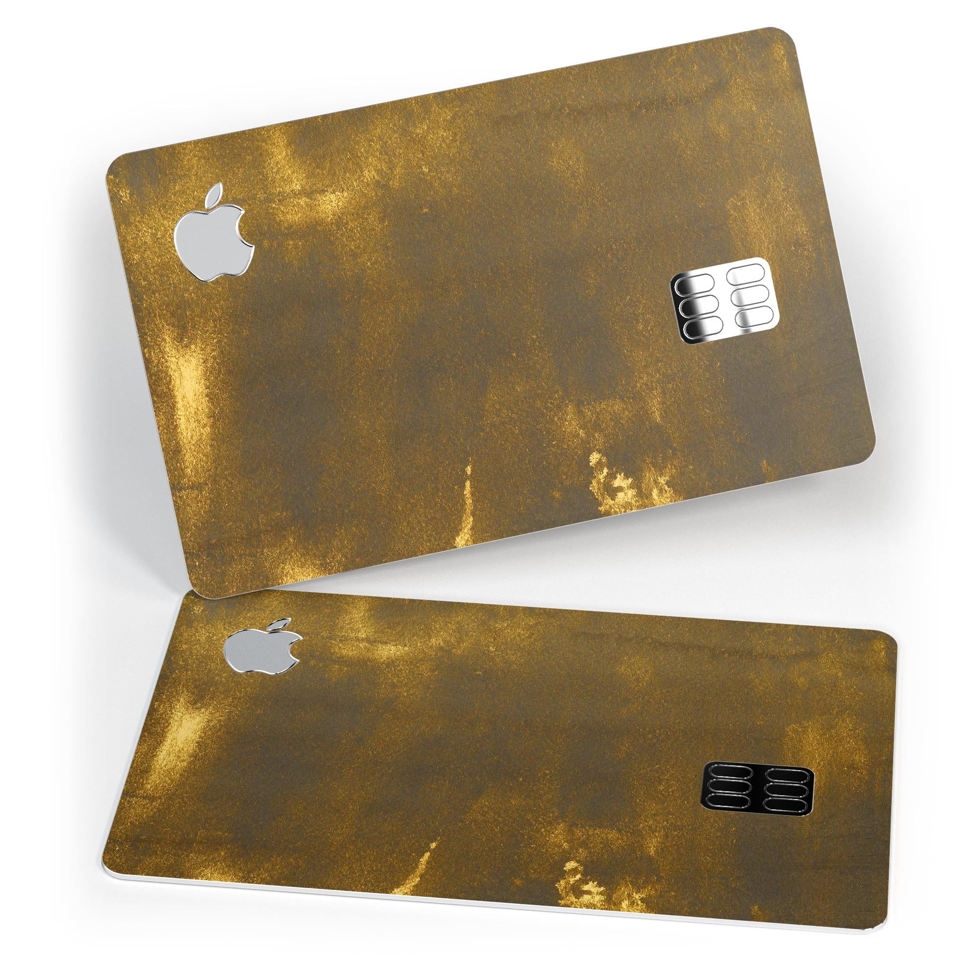 Grungy Golden Smoke decal skin for Apple Card, showcasing its unique design and premium quality.