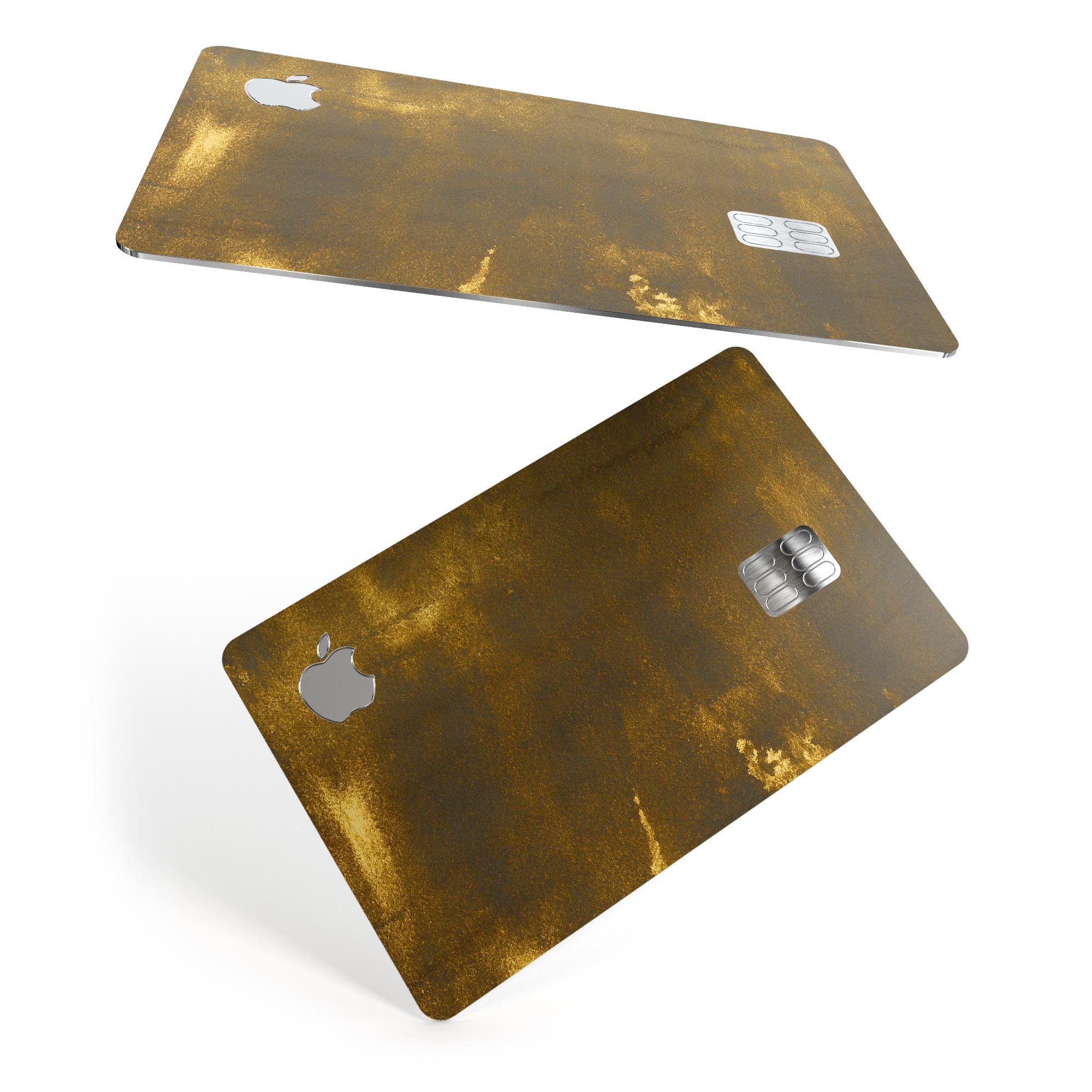 Grungy Golden Smoke decal skin for Apple Card, showcasing its unique design and premium quality.