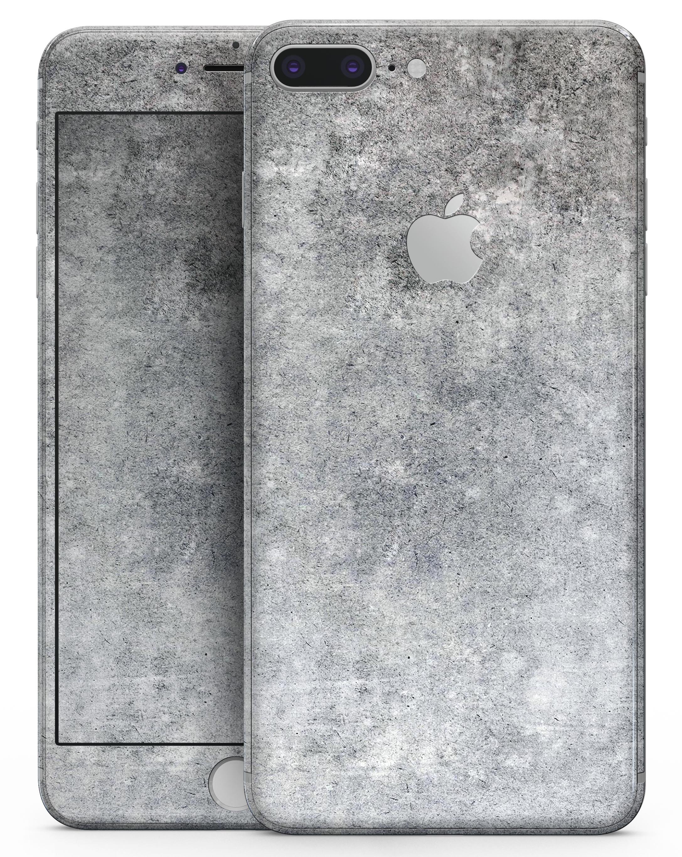 Grungy Gray Concrete Surface skin for iPhone 8 and 8 Plus, showcasing a stylish and protective design.