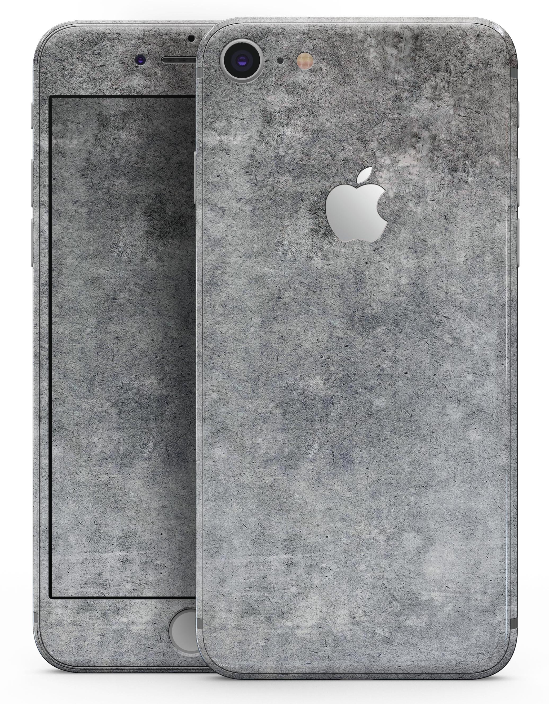 Grungy Gray Concrete Surface skin for iPhone 8 and 8 Plus, showcasing a stylish and protective design.