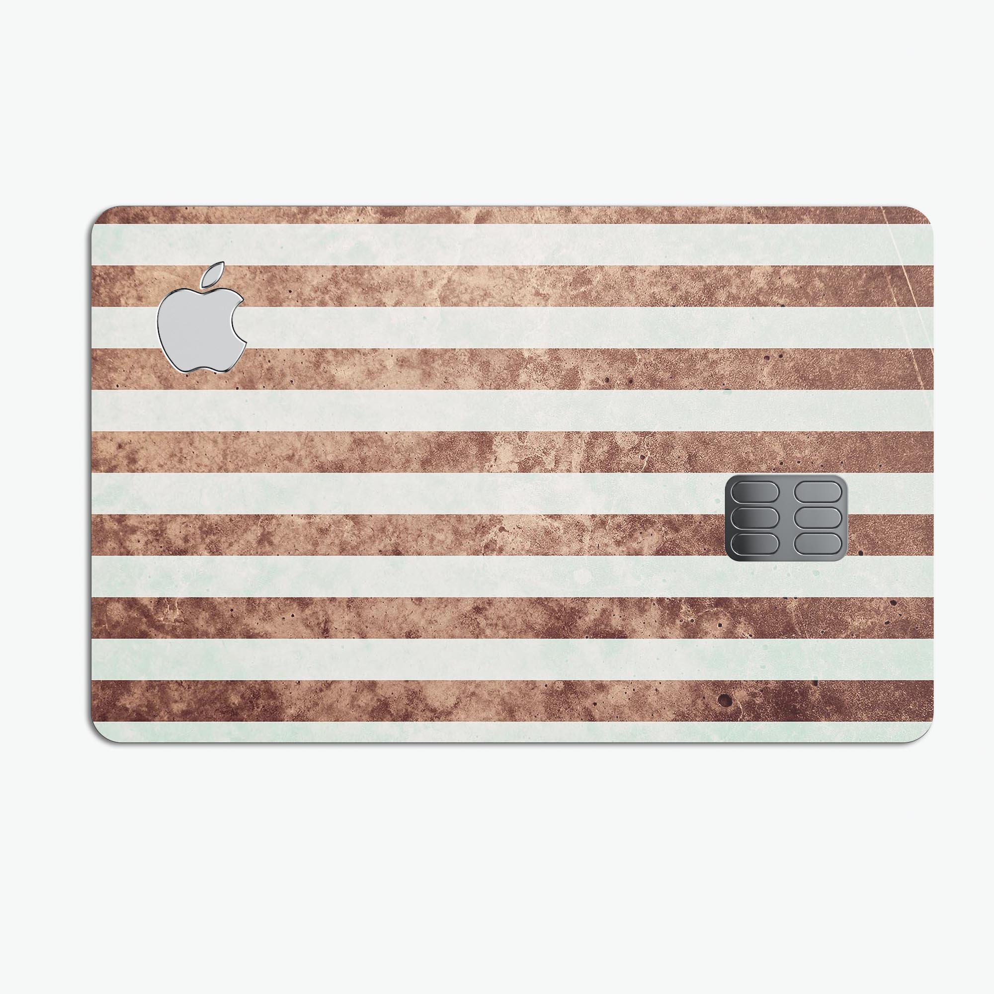 Grungy Mud Puddle Vertical Stripes decal skin for Apple Card, showcasing a stylish design with premium protective features.