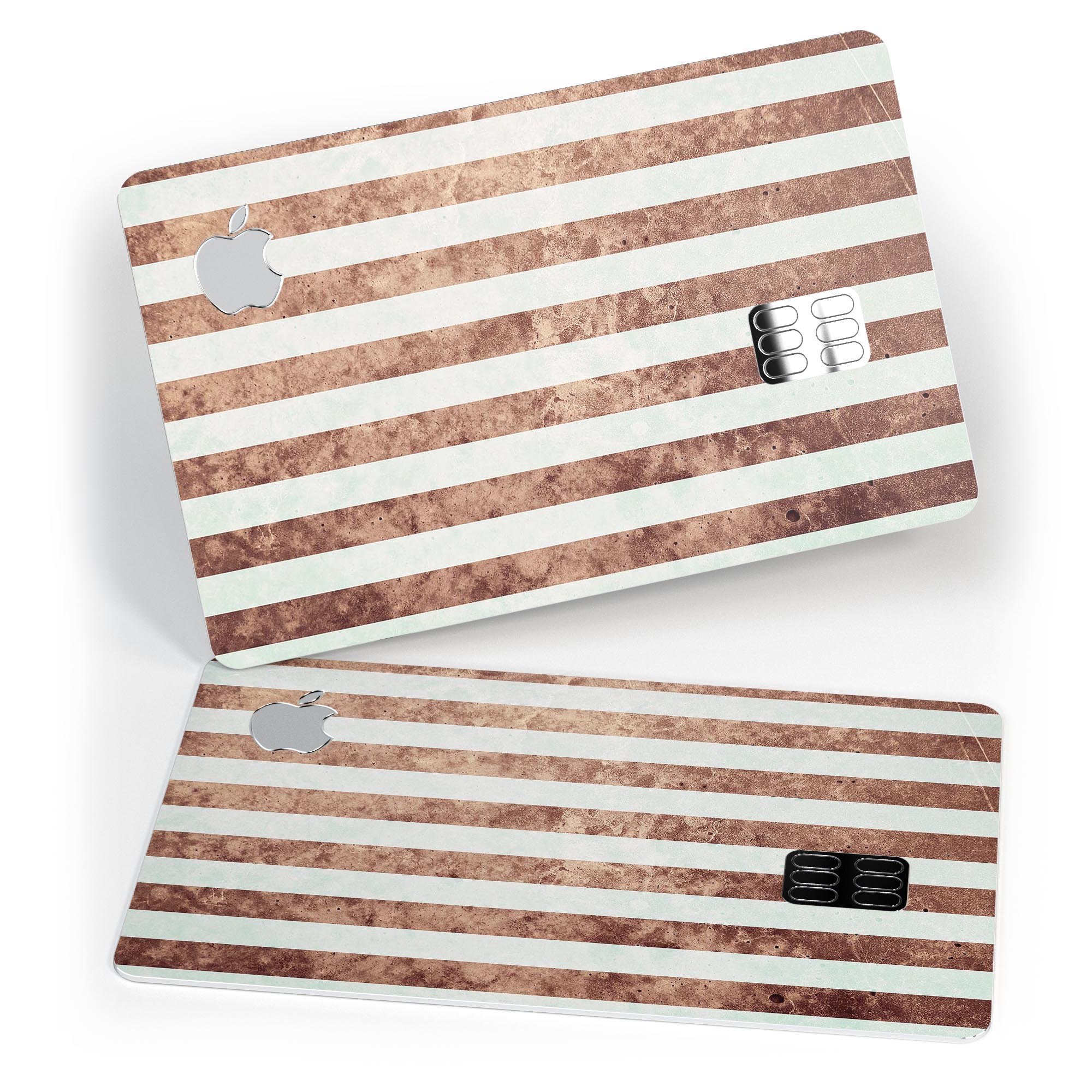 Grungy Mud Puddle Vertical Stripes decal skin for Apple Card, showcasing a stylish design with premium protective features.