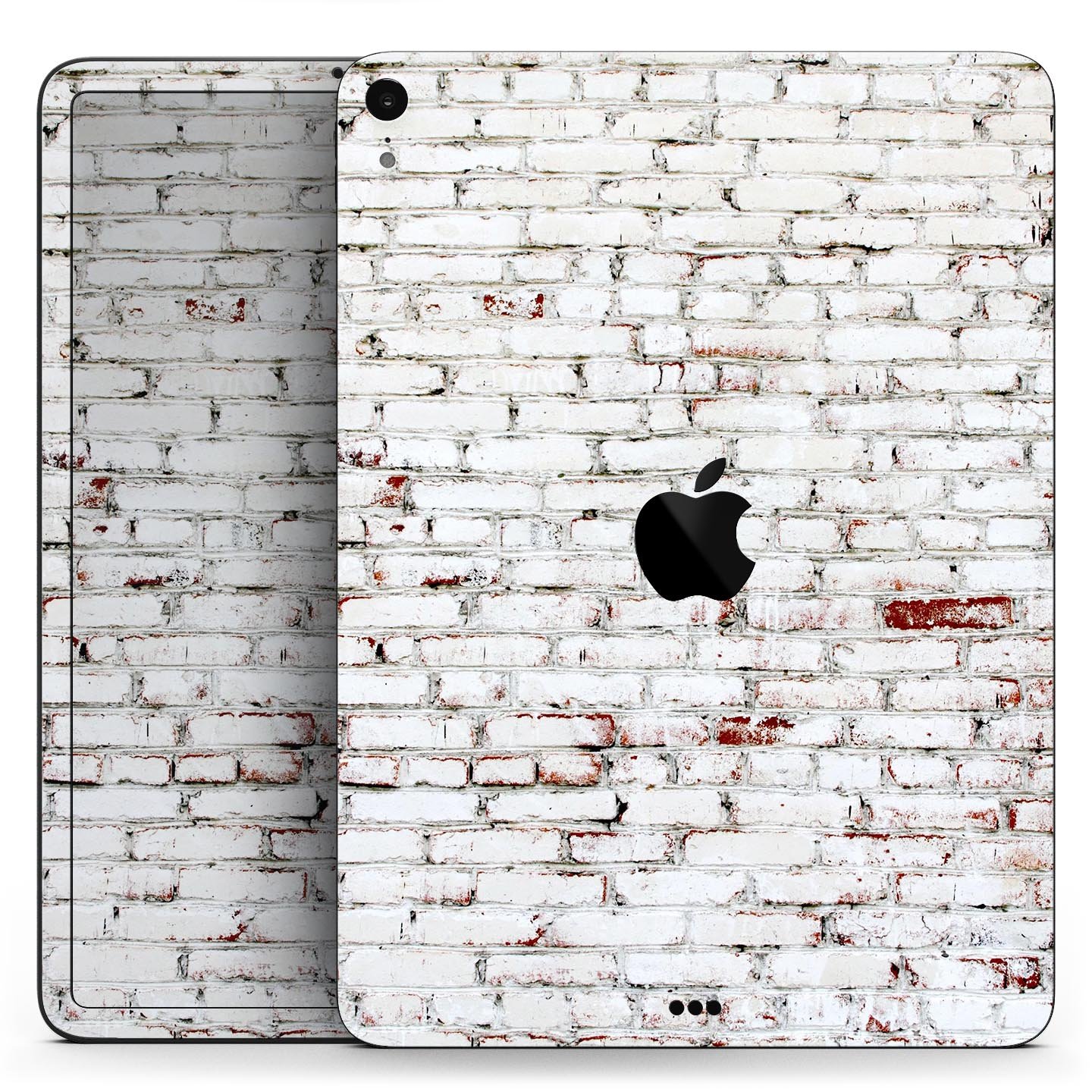 Grungy Red & White Brick Wall skin decal for Apple devices, showcasing a stylish design with a textured brick pattern.