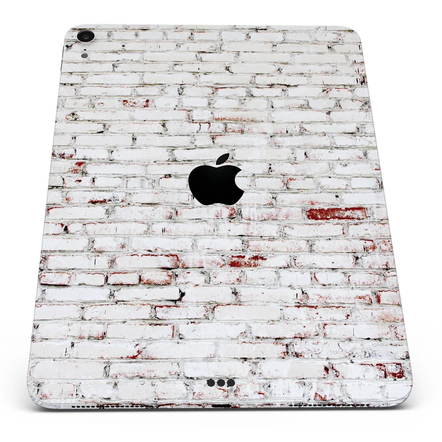 Grungy Red & White Brick Wall skin decal for Apple devices, showcasing a stylish design with a textured brick pattern.