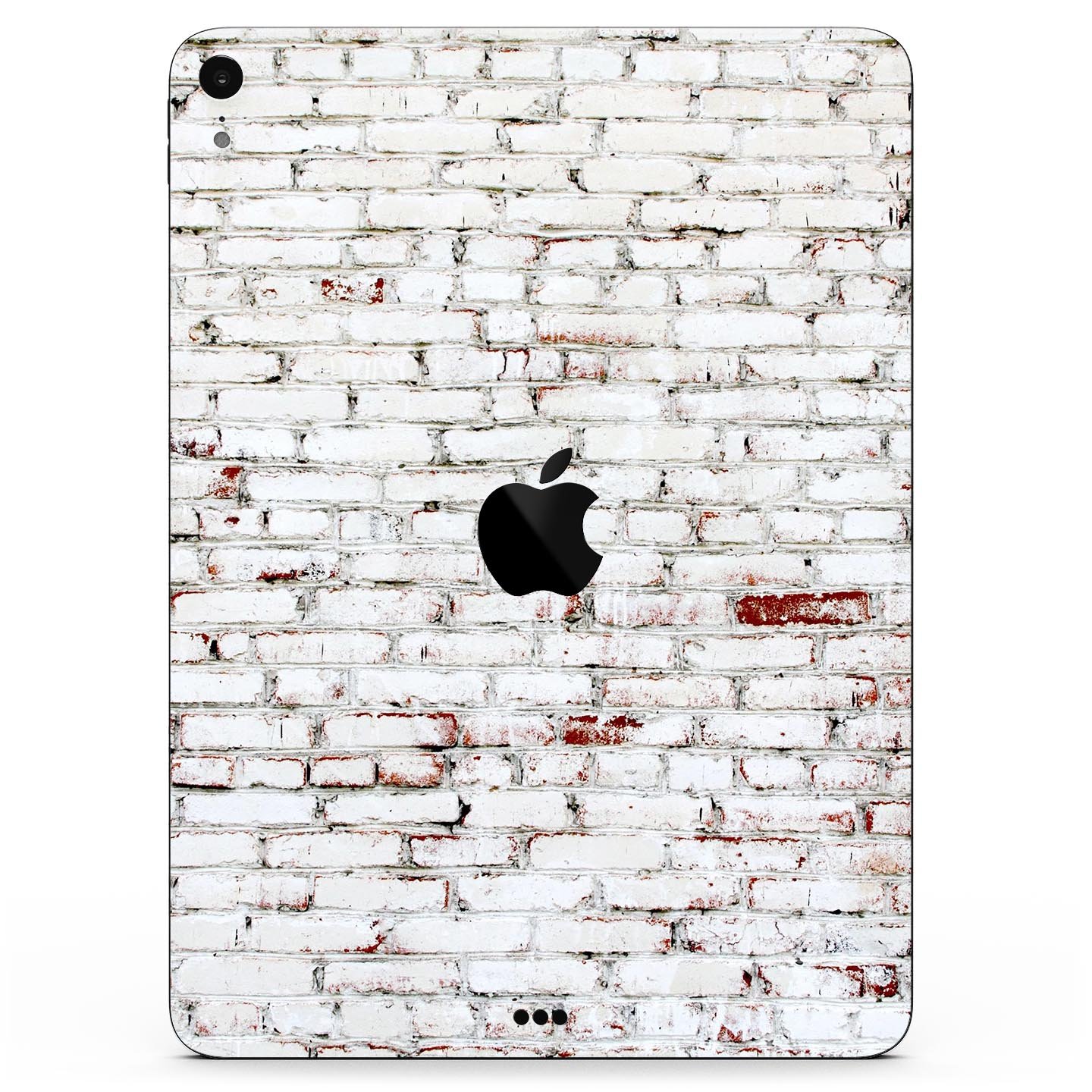 Grungy Red & White Brick Wall skin decal for Apple devices, showcasing a stylish design with a textured brick pattern.