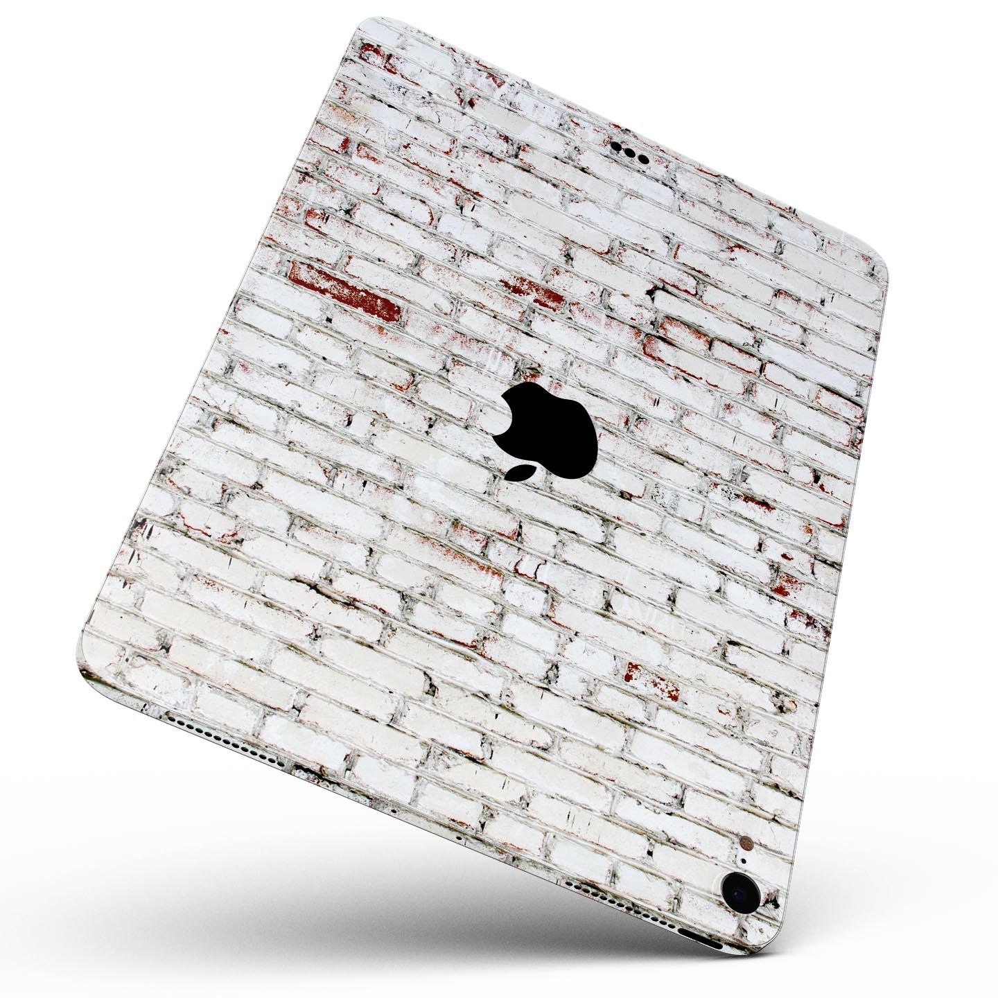 Grungy Red & White Brick Wall skin decal for Apple devices, showcasing a stylish design with a textured brick pattern.