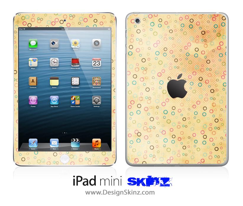 Grungy Vintage loops iPad Skin featuring a stylish design with vibrant colors and patterns, perfectly fitted for an iPad.