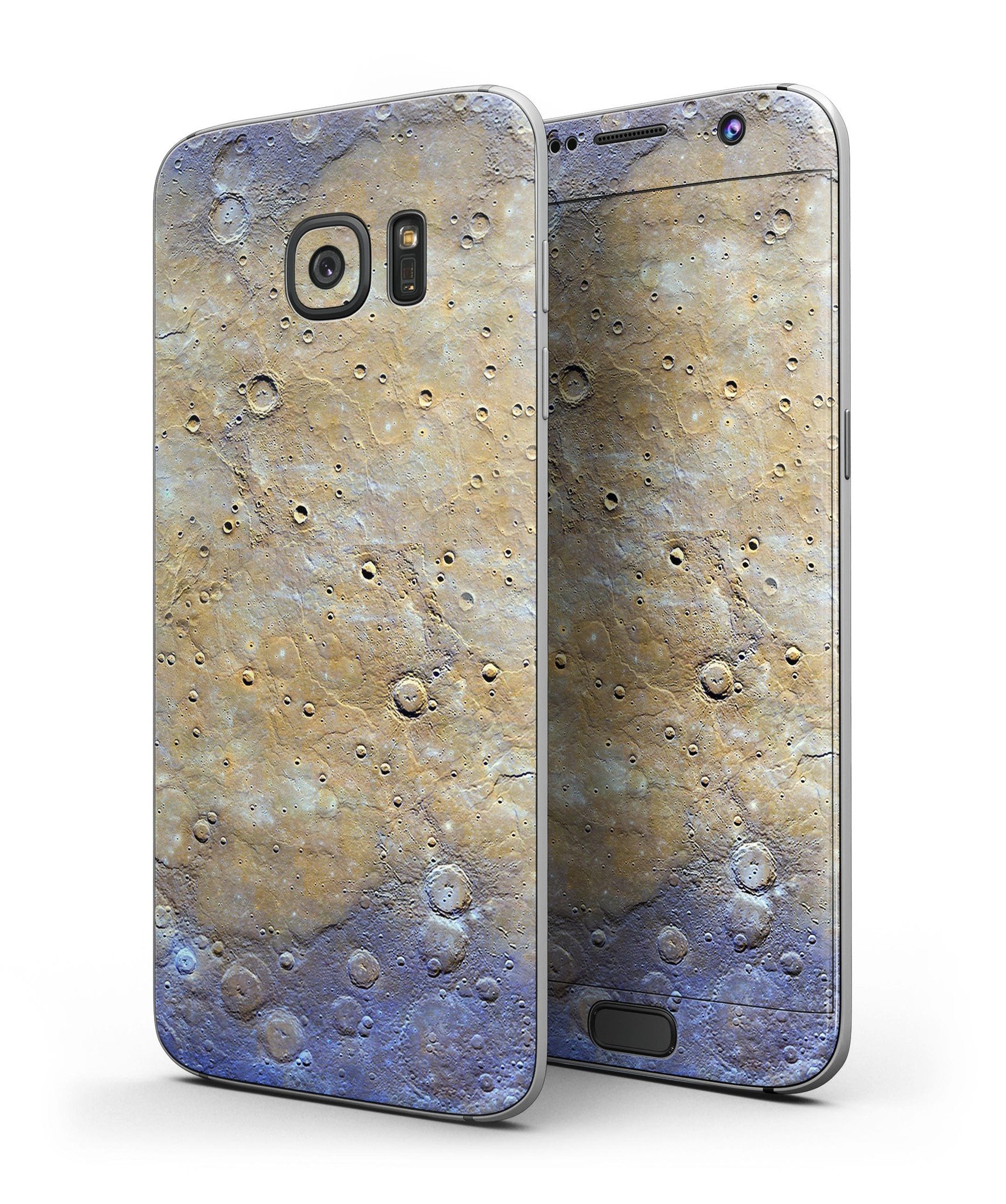 Grungy Watercolor Boiling Surface Skin-Kit for Samsung Galaxy S7/S7 Edge, showcasing vibrant colors and unique design.