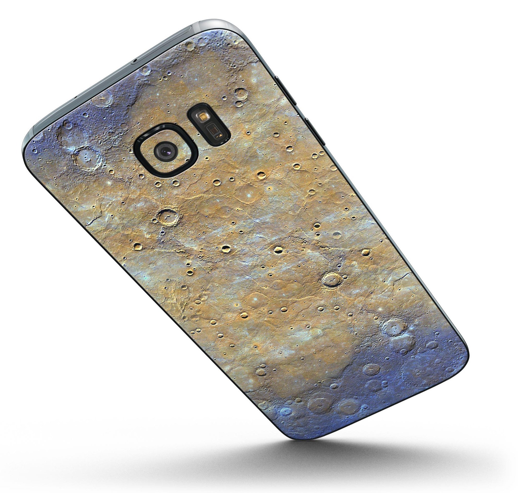 Grungy Watercolor Boiling Surface Skin-Kit for Samsung Galaxy S7/S7 Edge, showcasing vibrant colors and unique design.