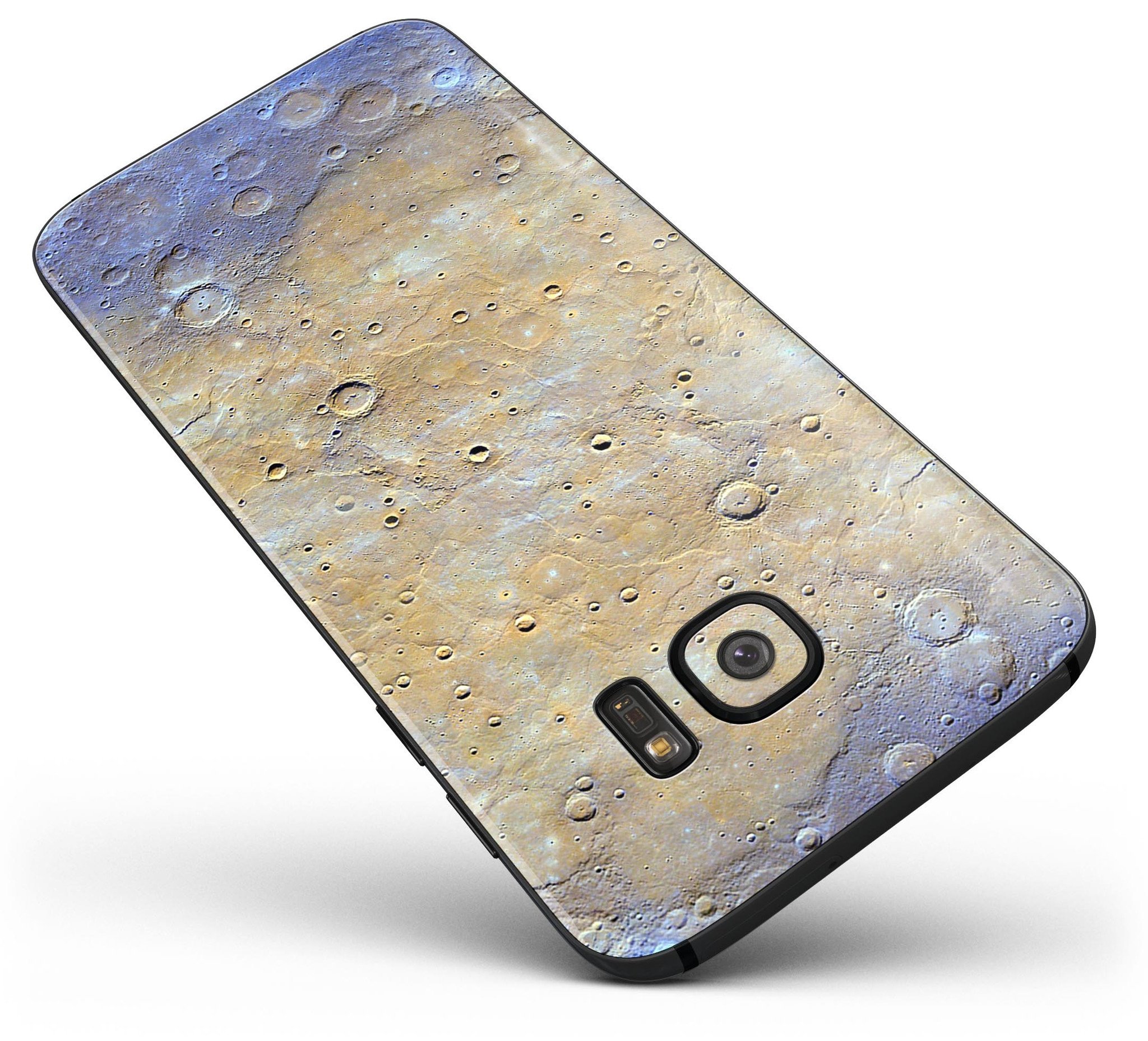 Grungy Watercolor Boiling Surface Skin-Kit for Samsung Galaxy S7/S7 Edge, showcasing vibrant colors and unique design.