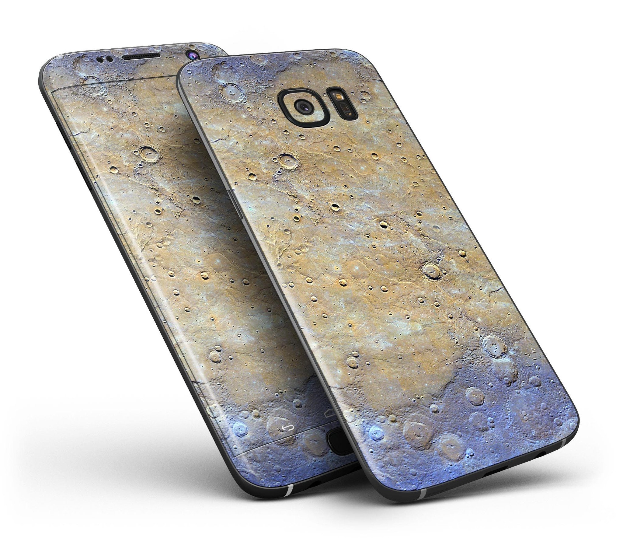 Grungy Watercolor Boiling Surface Skin-Kit for Samsung Galaxy S7/S7 Edge, showcasing vibrant colors and unique design.