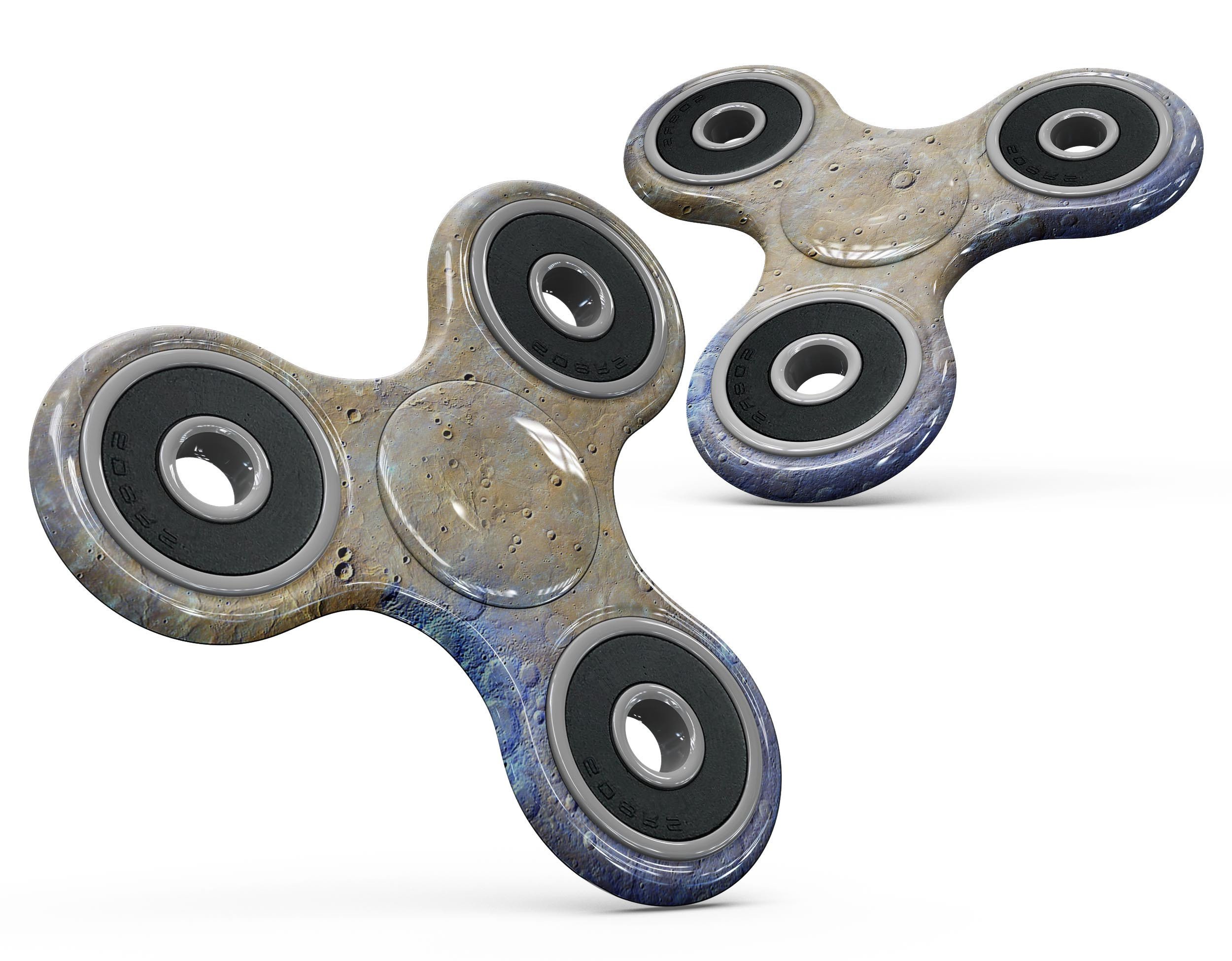 Grungy Watercolor Boiling Surface Full-Body Fidget Spinner Skin-Kit showcasing vibrant colors and unique design.