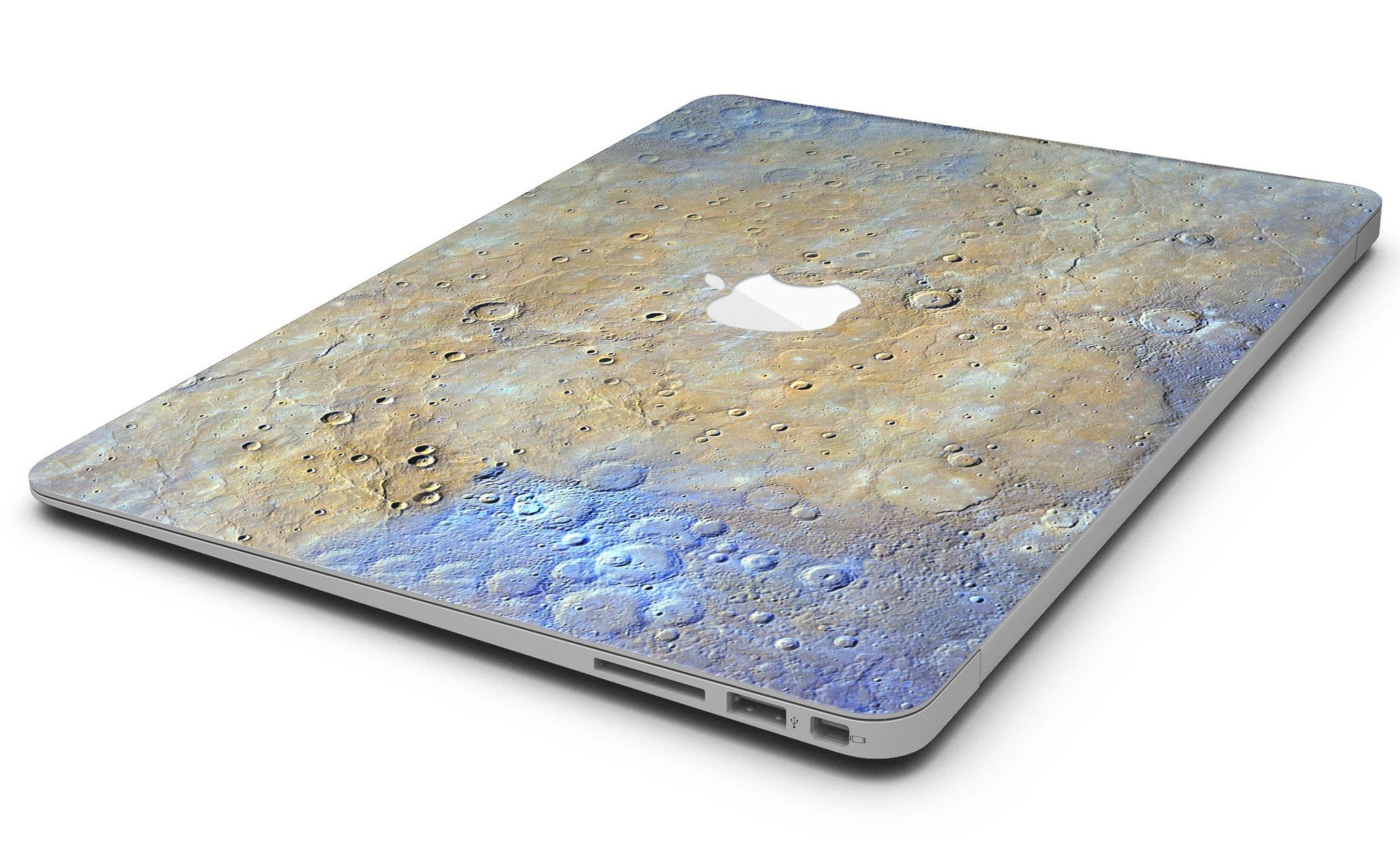 Grungy Watercolor Boiling Surface MacBook Air Skin Kit showcasing vibrant colors and artistic design.