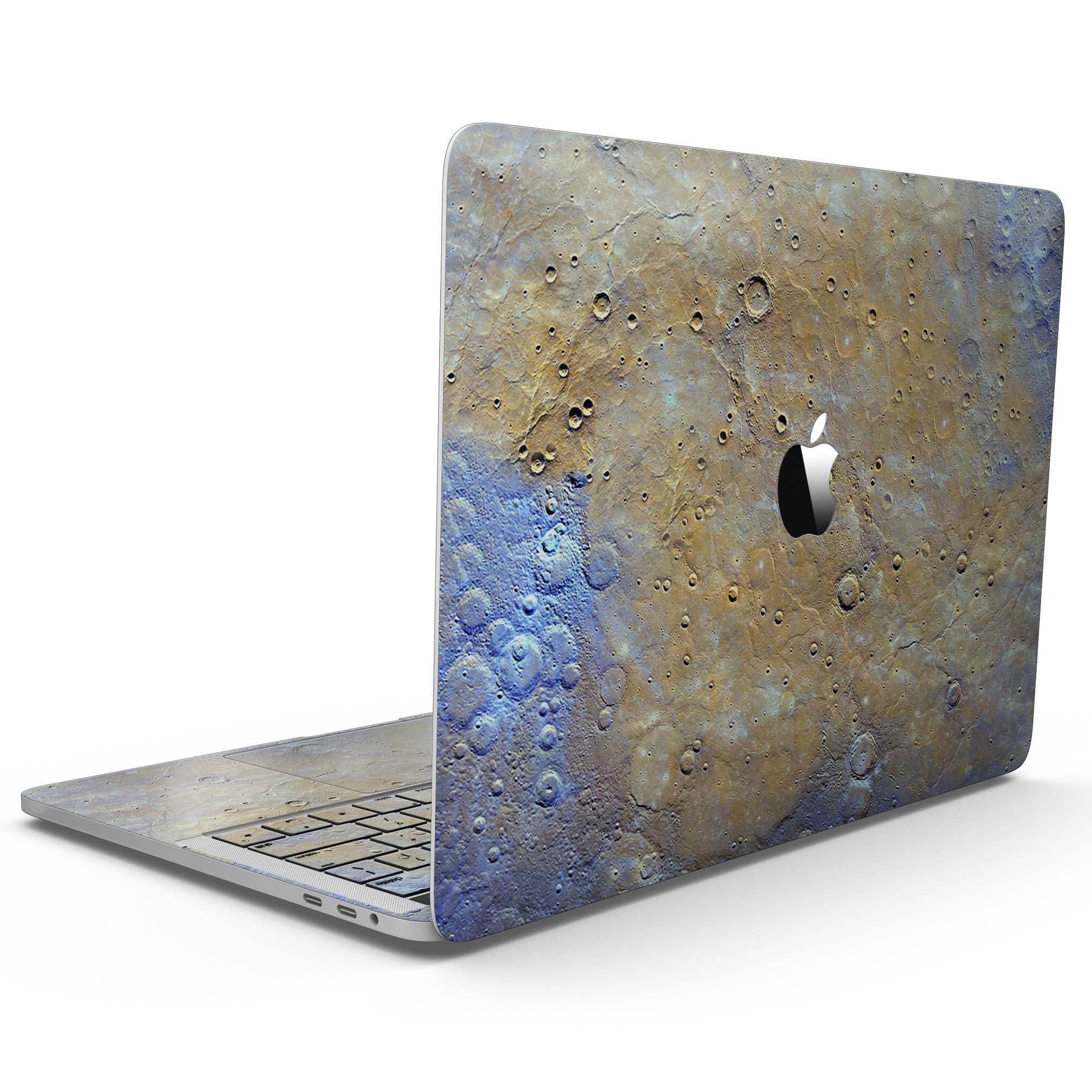 Grungy Watercolor Boiling Surface skin for MacBook Pro with Touch Bar, showcasing vibrant colors and artistic design.