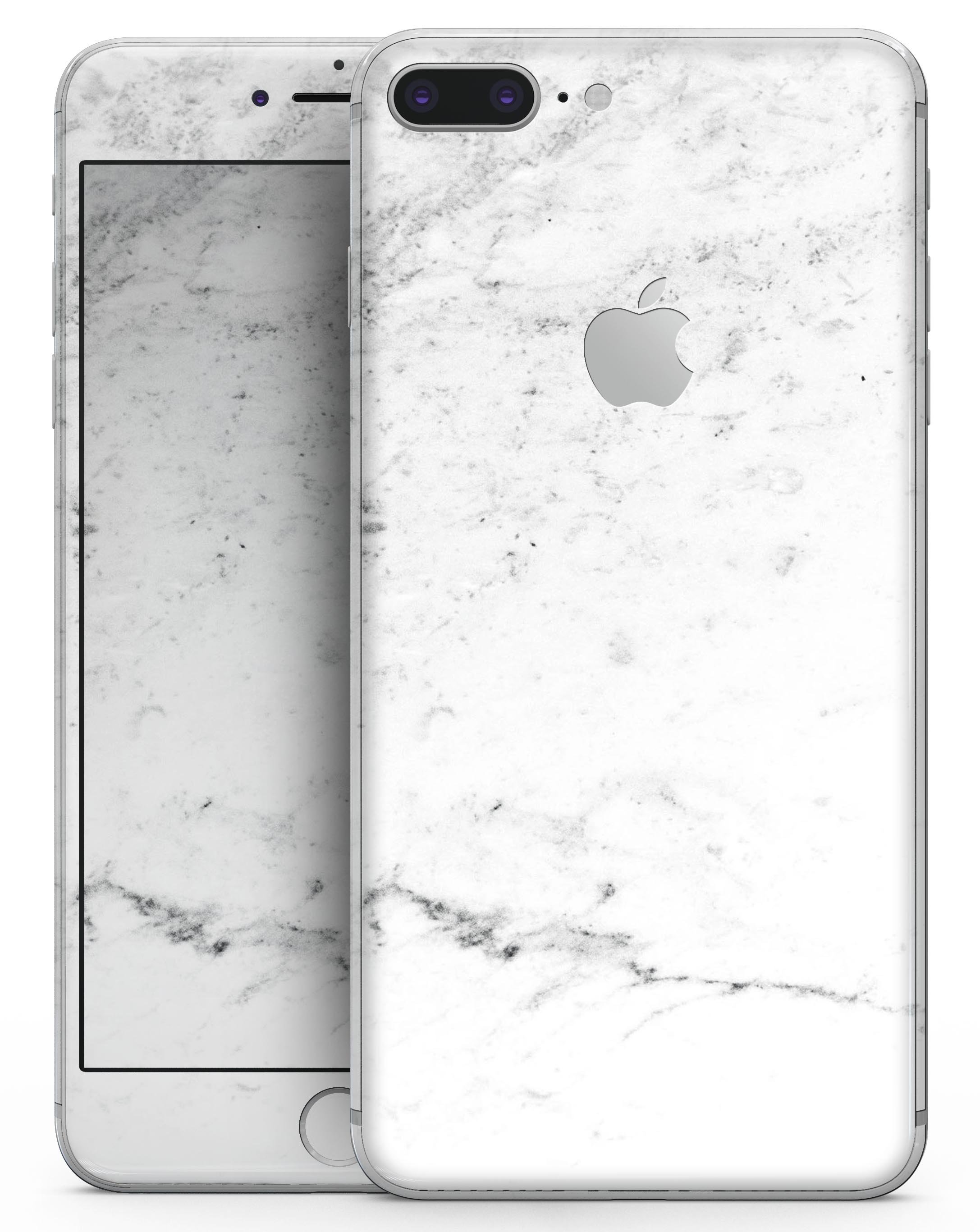 Grungy White Marble skin for iPhone 8 and 8 Plus, showcasing a stylish marble design with a smooth finish.