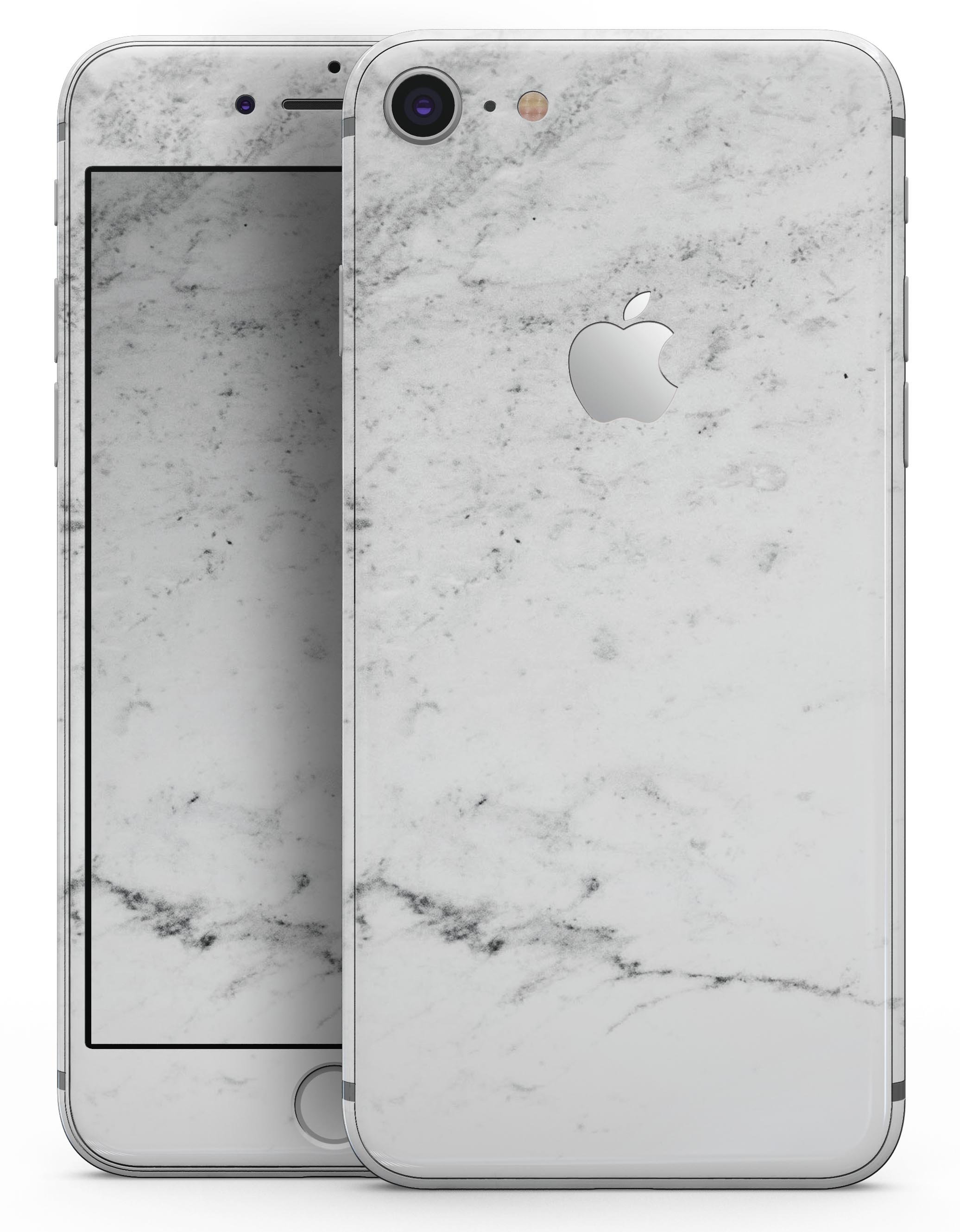 Grungy White Marble skin for iPhone 8 and 8 Plus, showcasing a stylish marble design with a smooth finish.