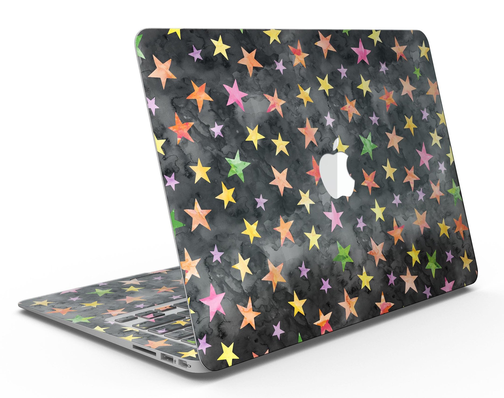 Halloween Color Stars MacBook Air Skin Kit featuring vibrant colors and a festive design, perfect for personalizing your device.