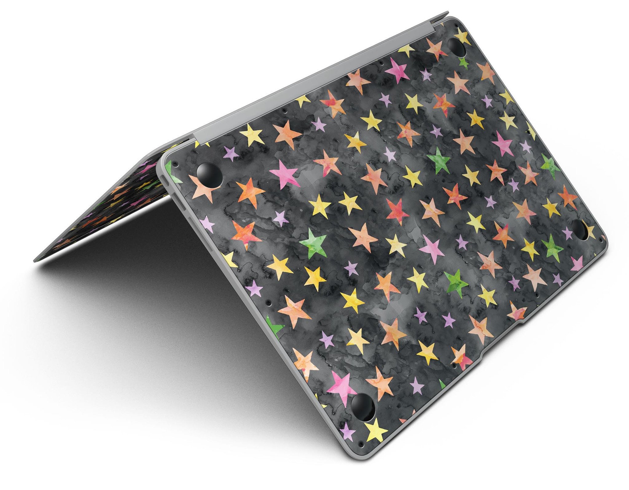 Halloween Color Stars MacBook Air Skin Kit featuring vibrant colors and a festive design, perfect for personalizing your device.