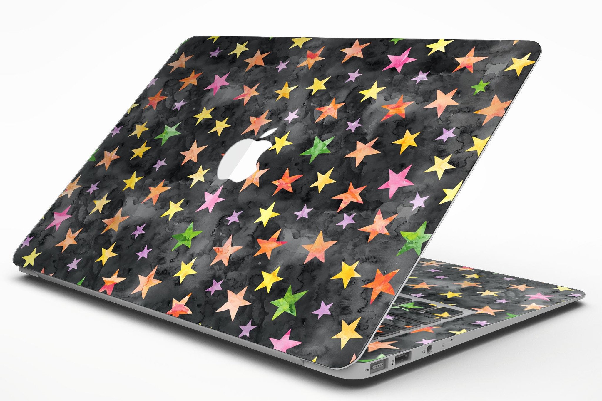 Halloween Color Stars MacBook Air Skin Kit featuring vibrant colors and a festive design, perfect for personalizing your device.